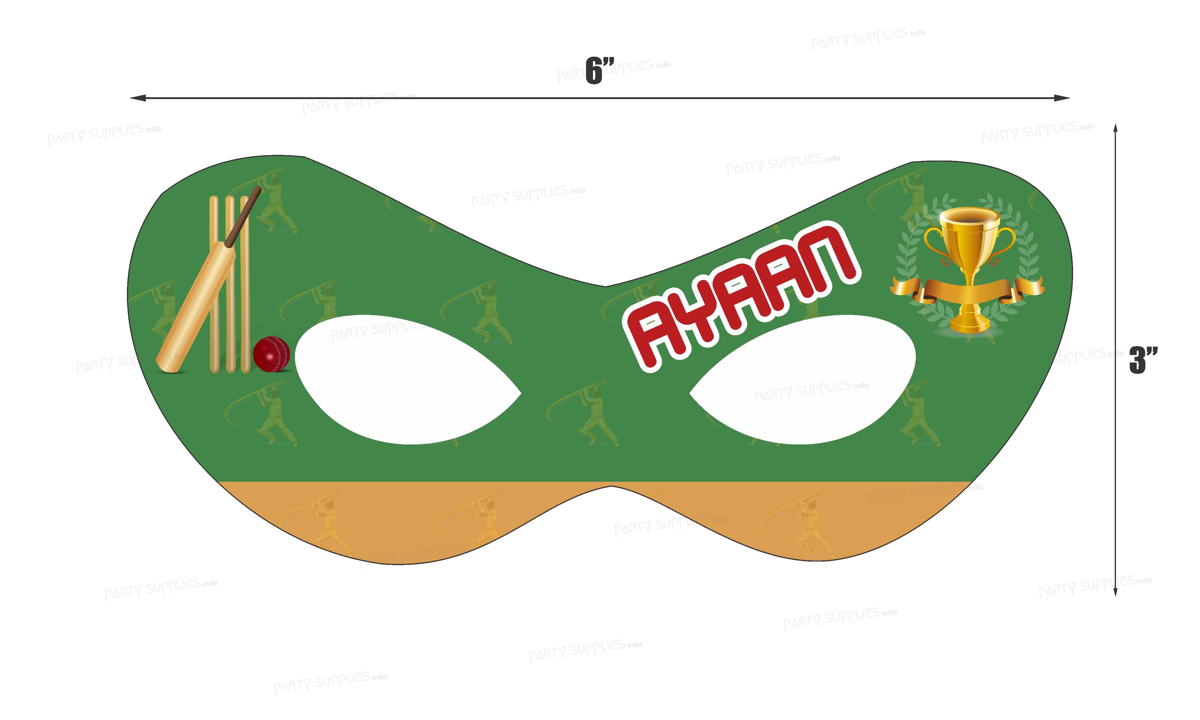 Cricket Theme Personalized Eye Mask