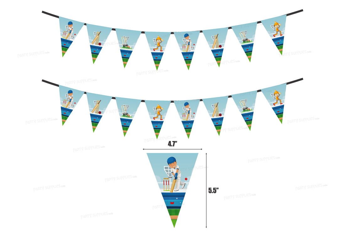 Cricket Theme Flag Hanging