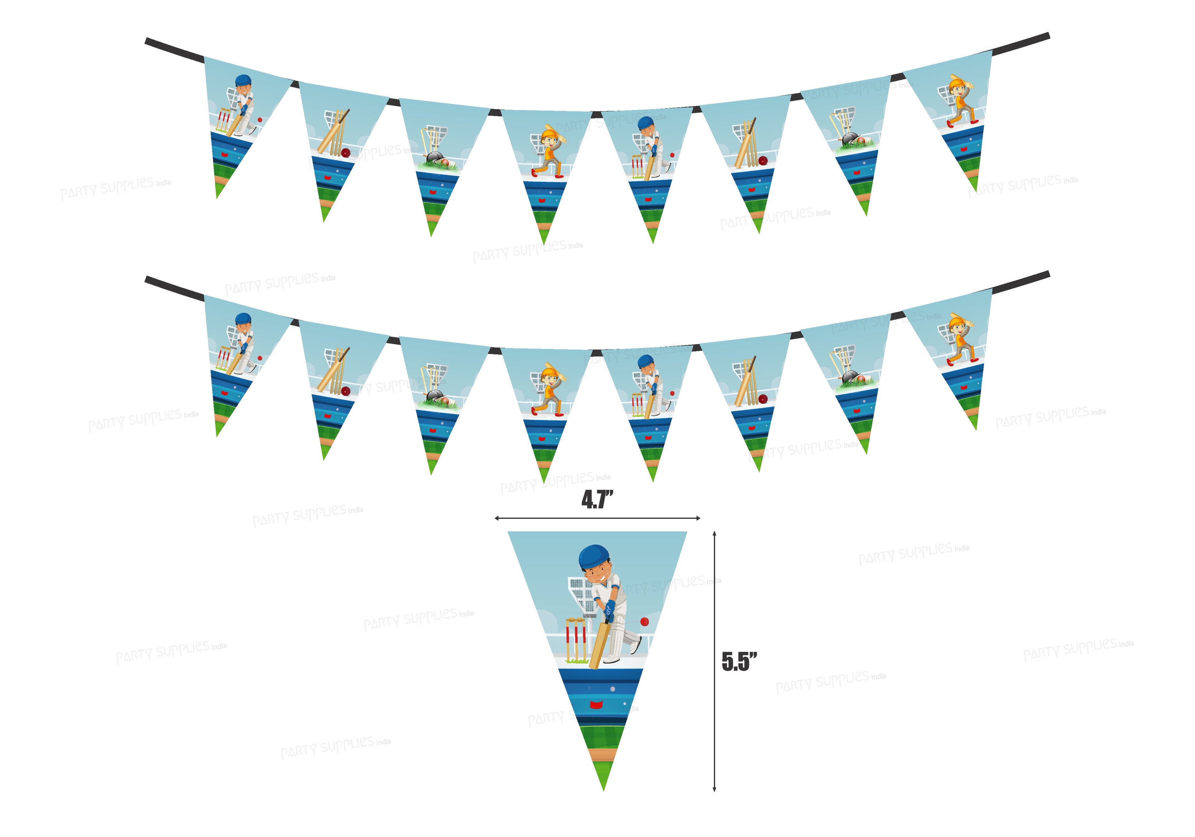 Cricket Theme Flag Hanging