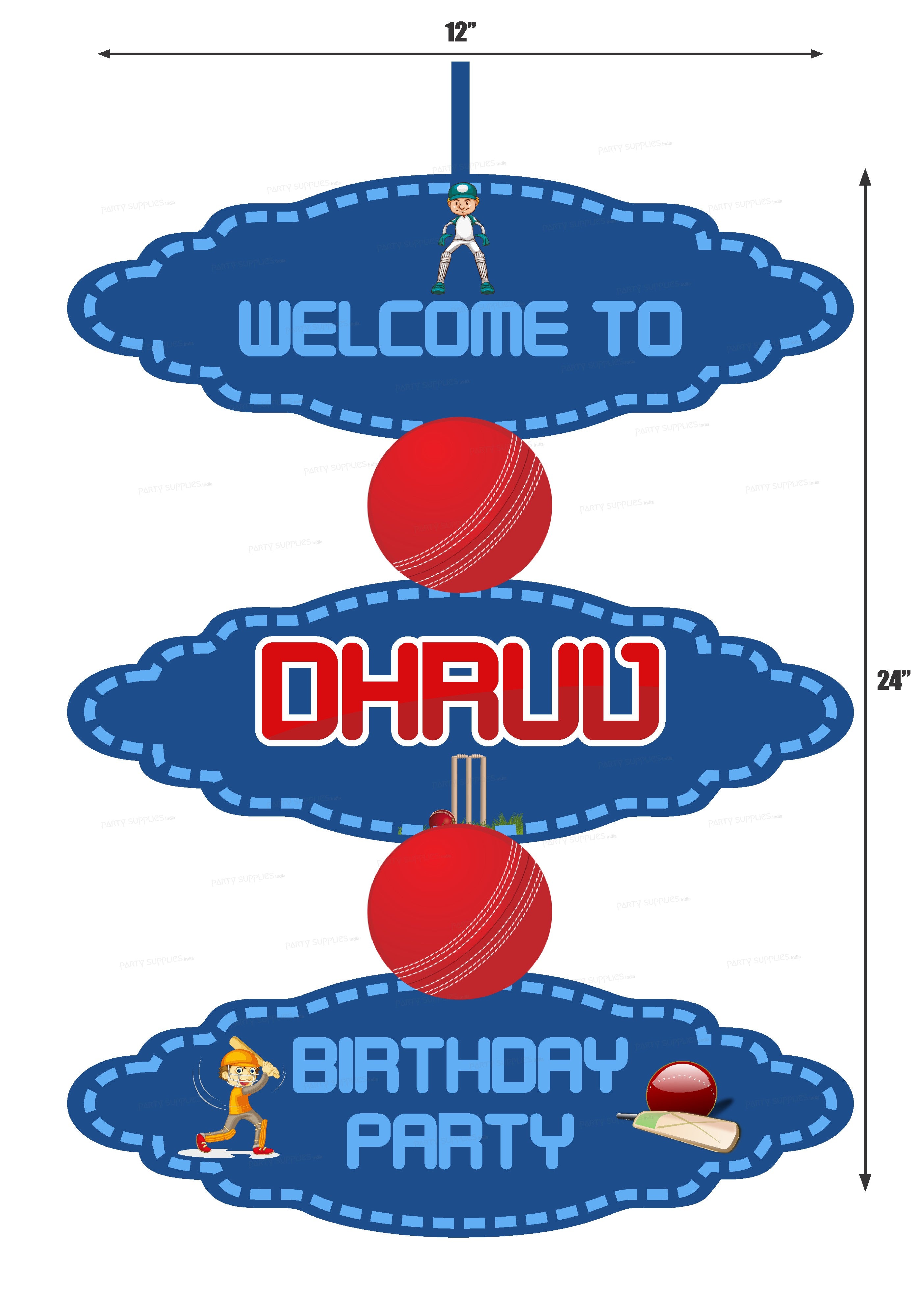 Cricket Theme Door Poster