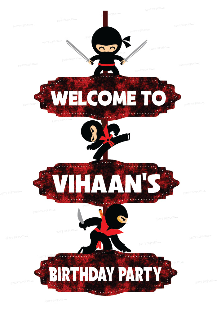 Ninja Theme Door Poster