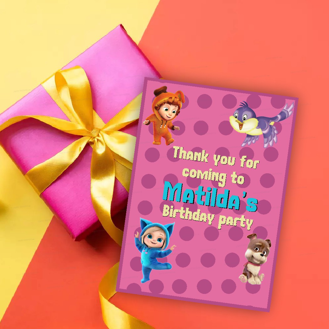 Dave And Ava Theme Thank You Card