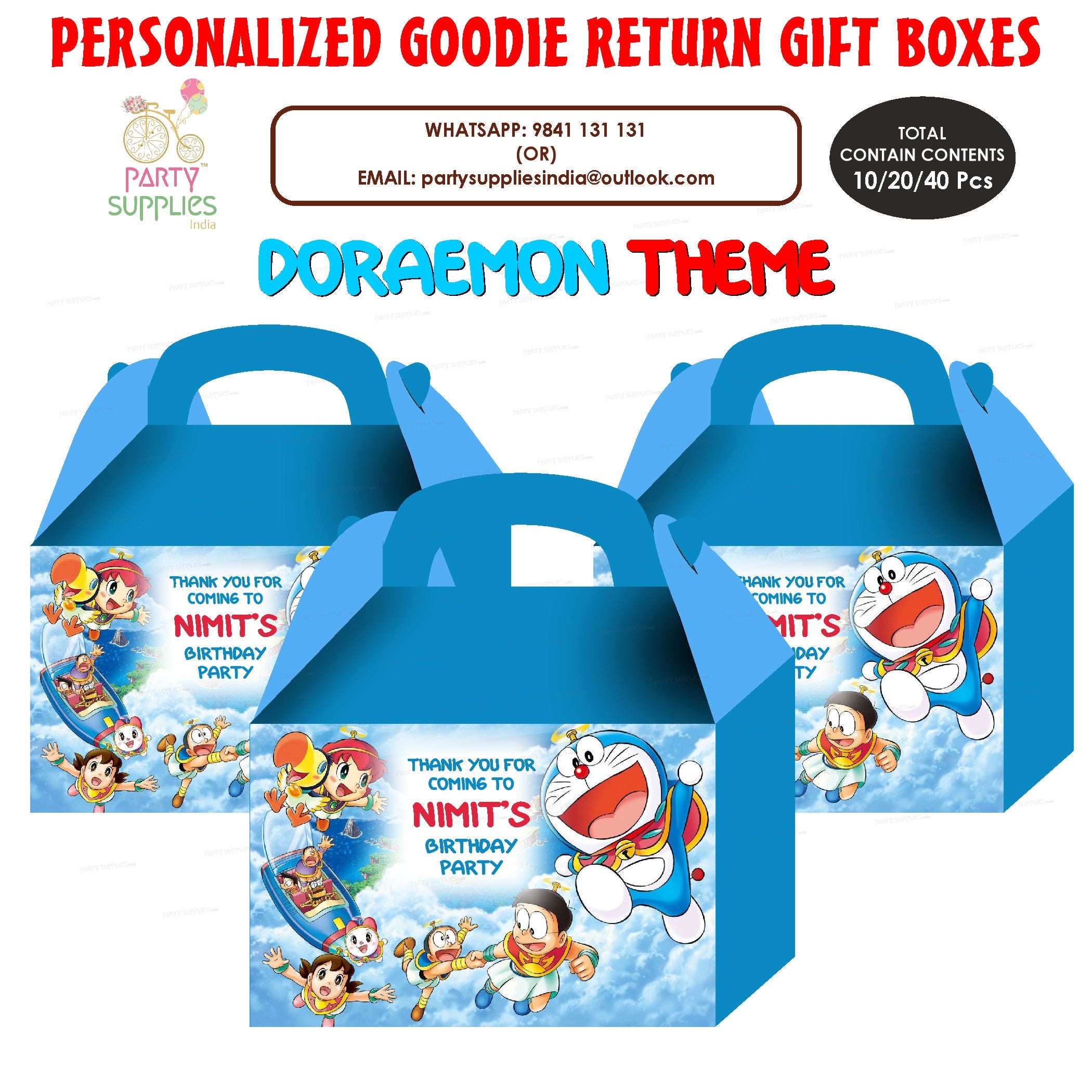 Doraemon theme Goodie Return Gift Boxes