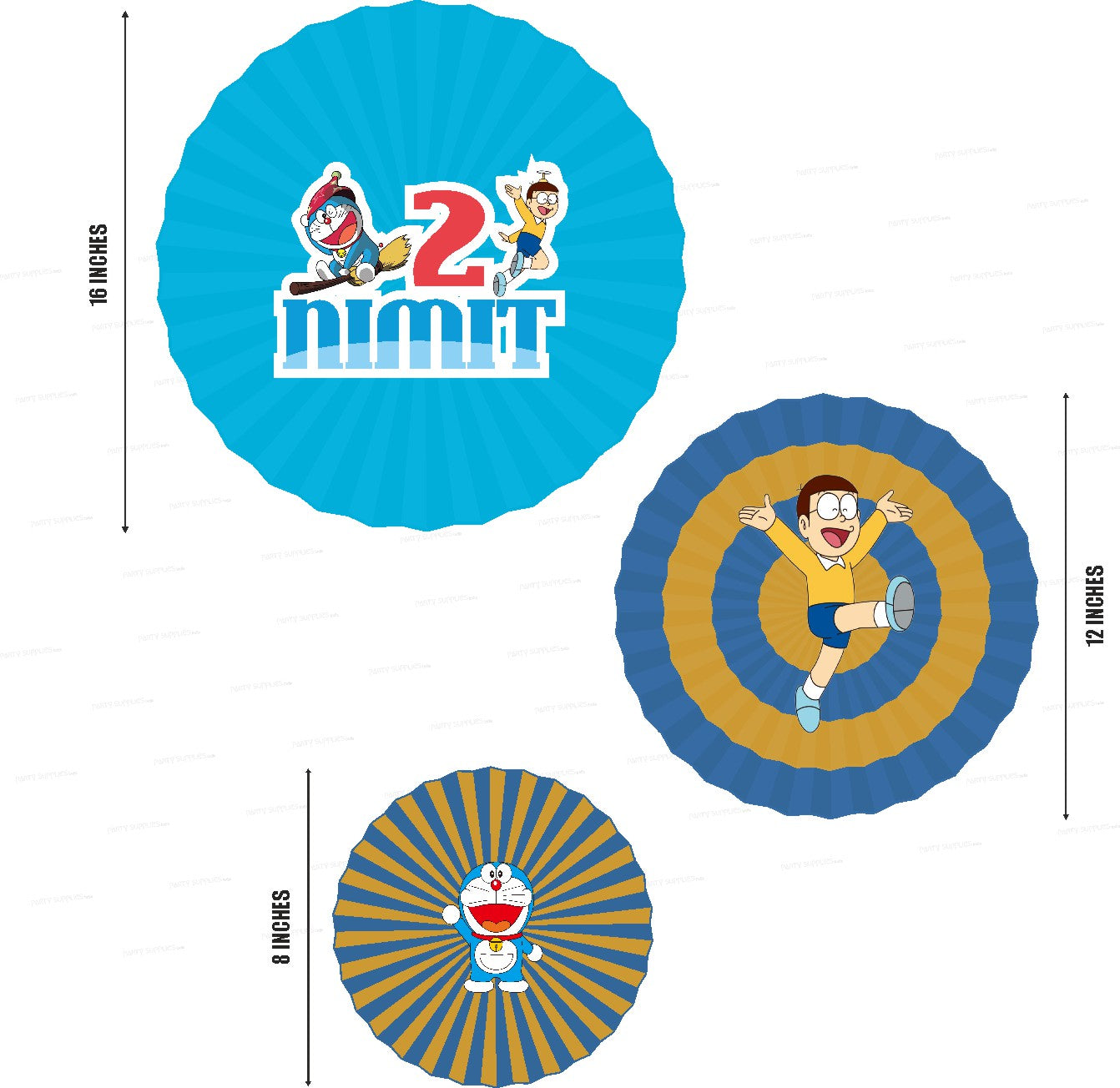 Doraemon Theme Paper Fan