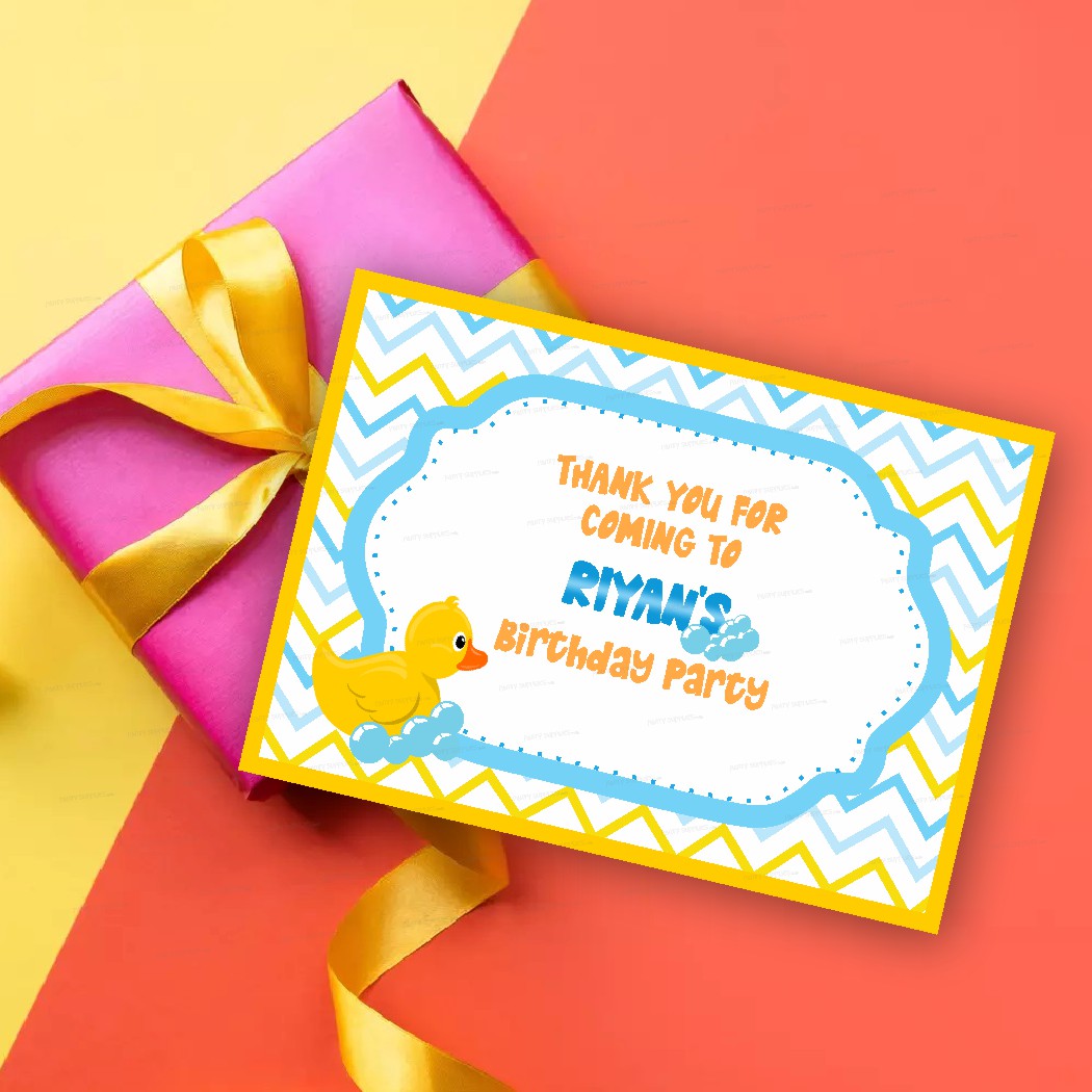 Duck Theme Boy Thank You Card