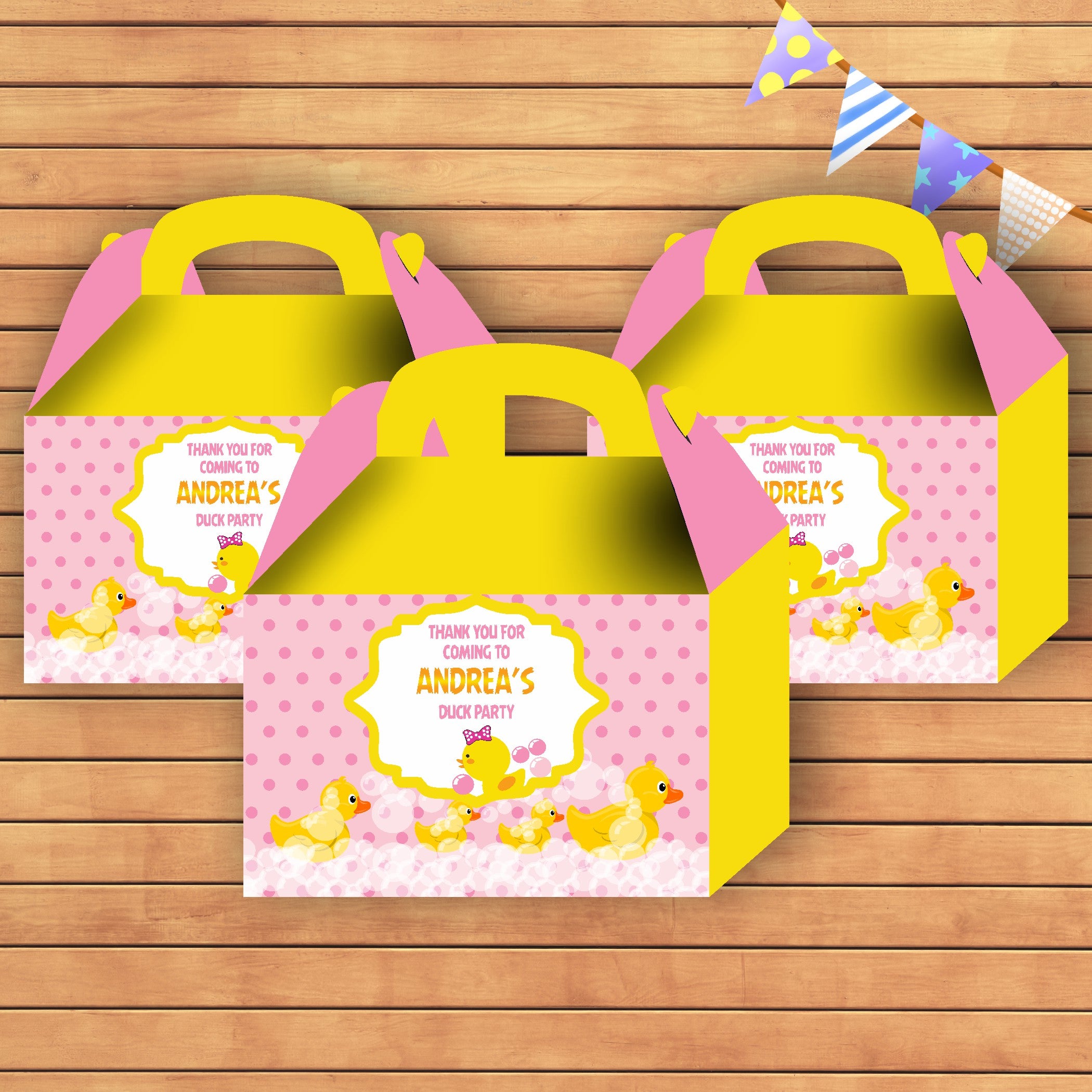 Duck Girl theme Goodie Return Gift Boxes