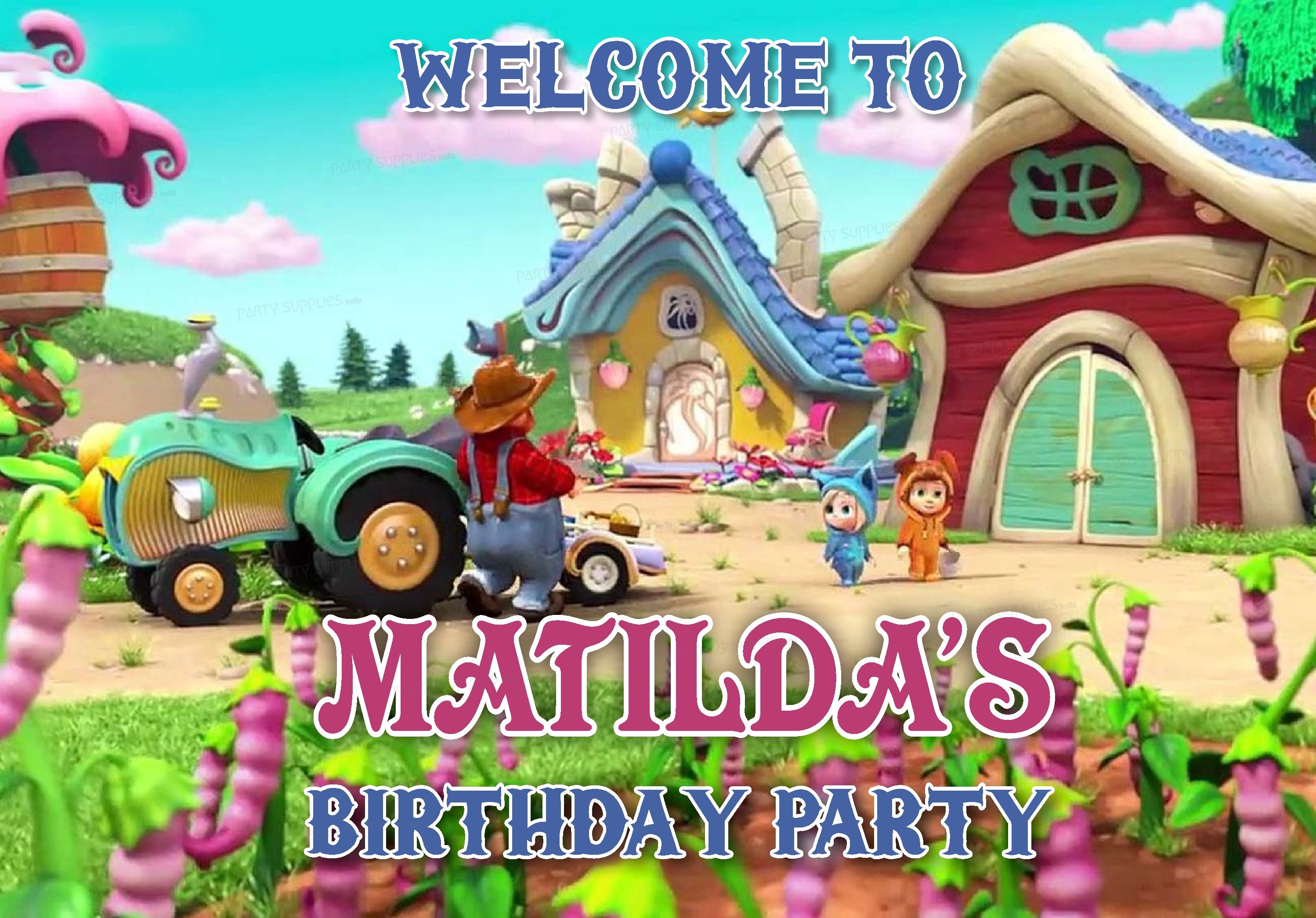 Dave & Ava Theme Customized Welcome Board