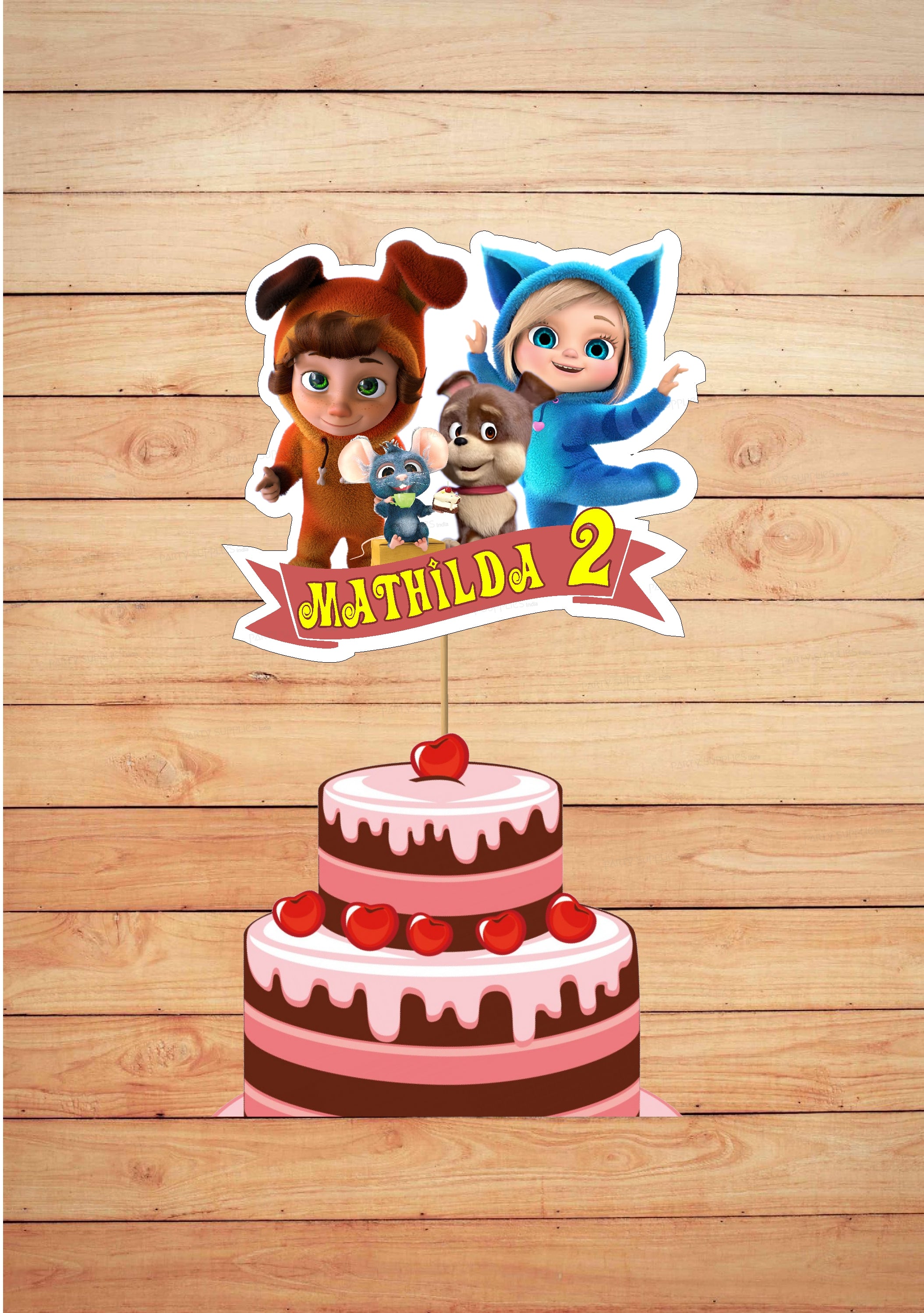 Dave & Ava Theme Customized Cake Topper