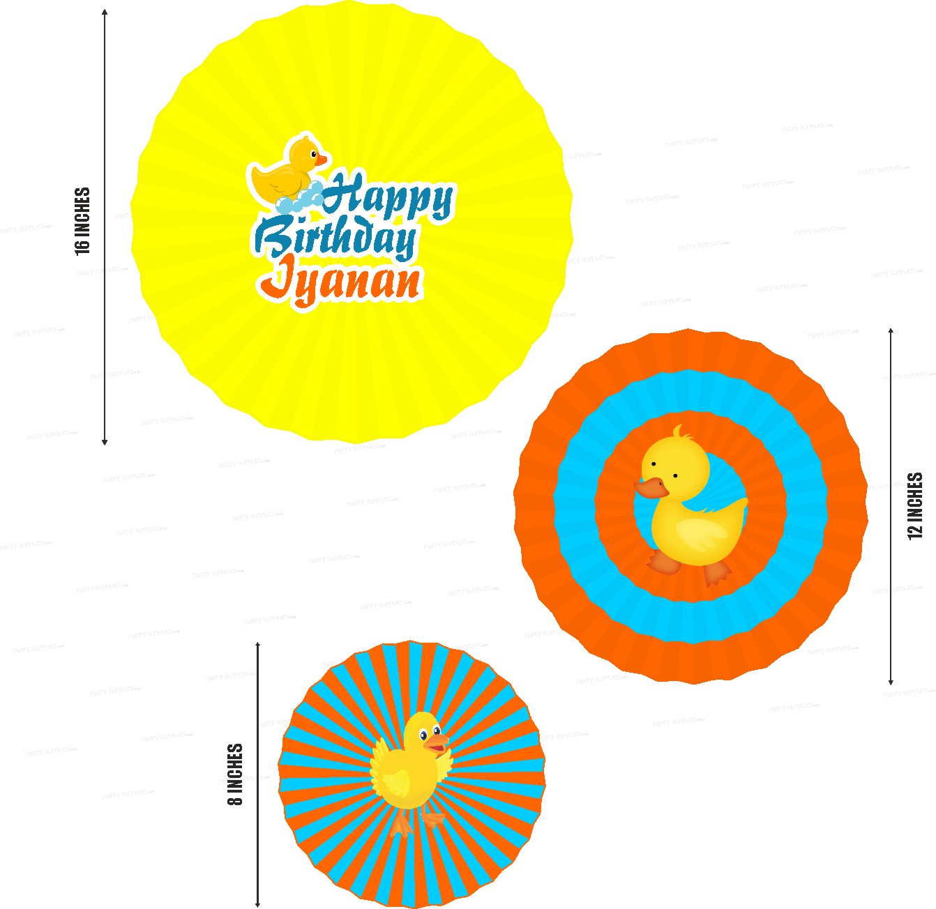 Duck Theme Boy Paper Fan