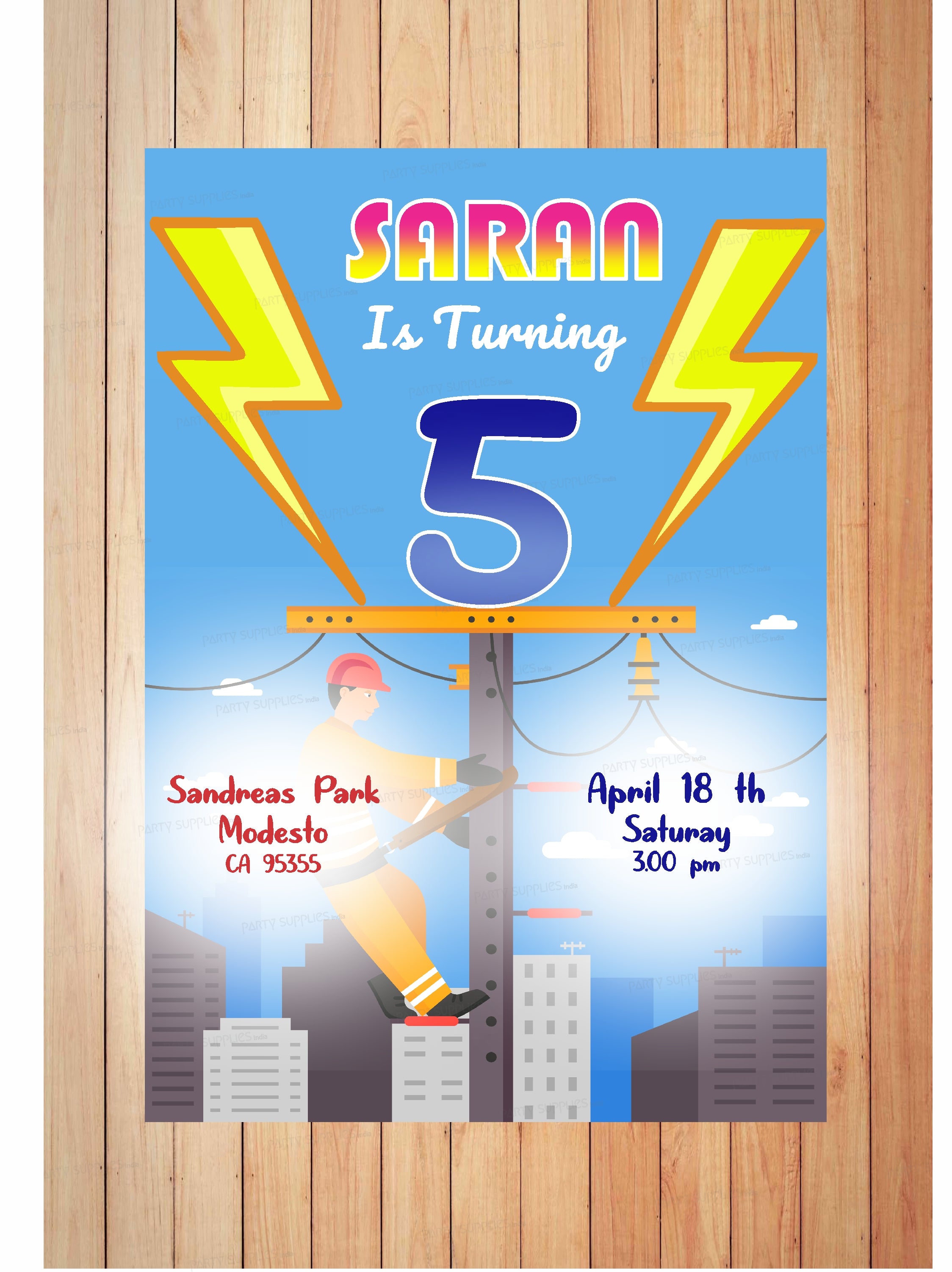 Electrician Themes Invite