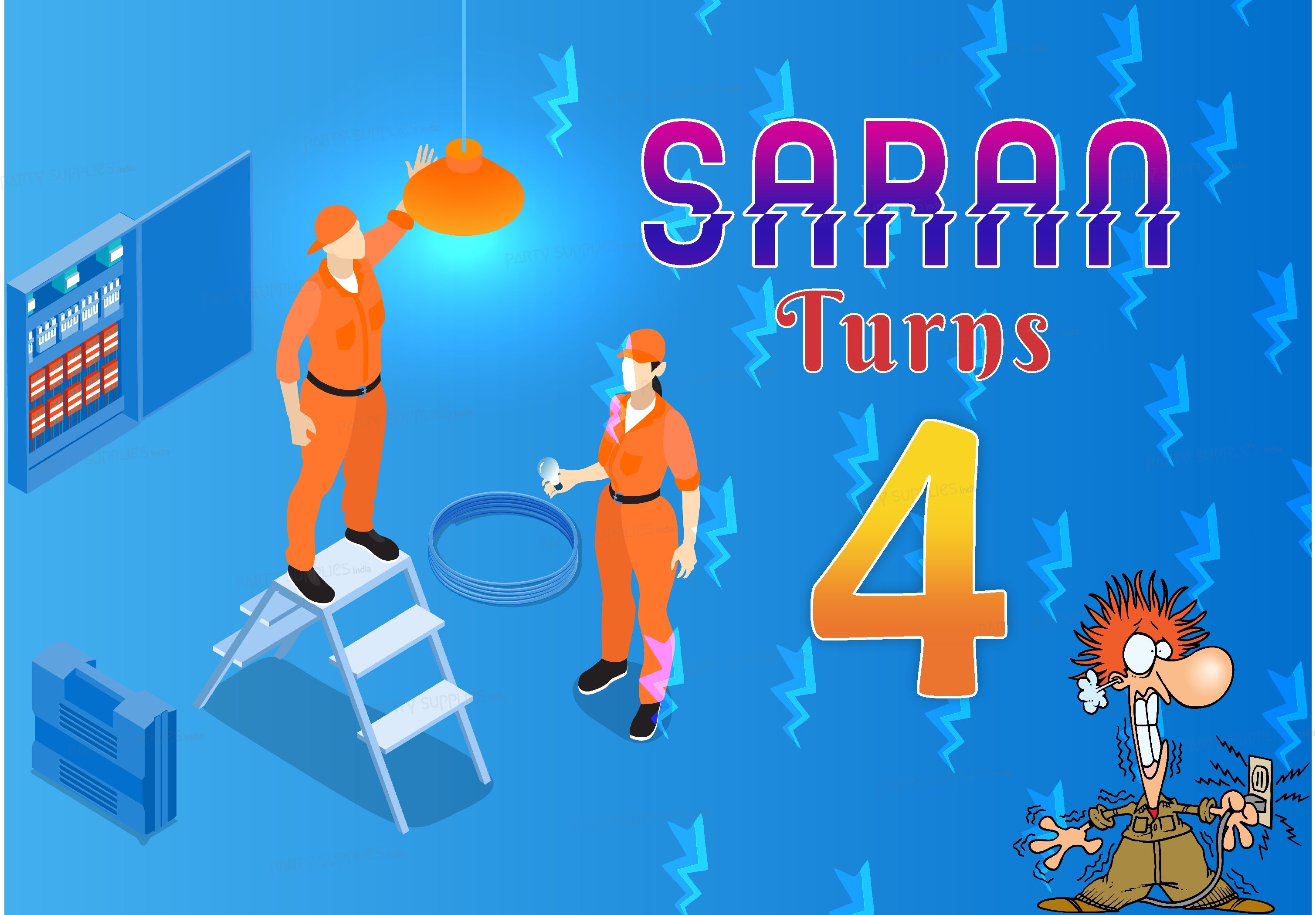 Electrician Theme Backdrop