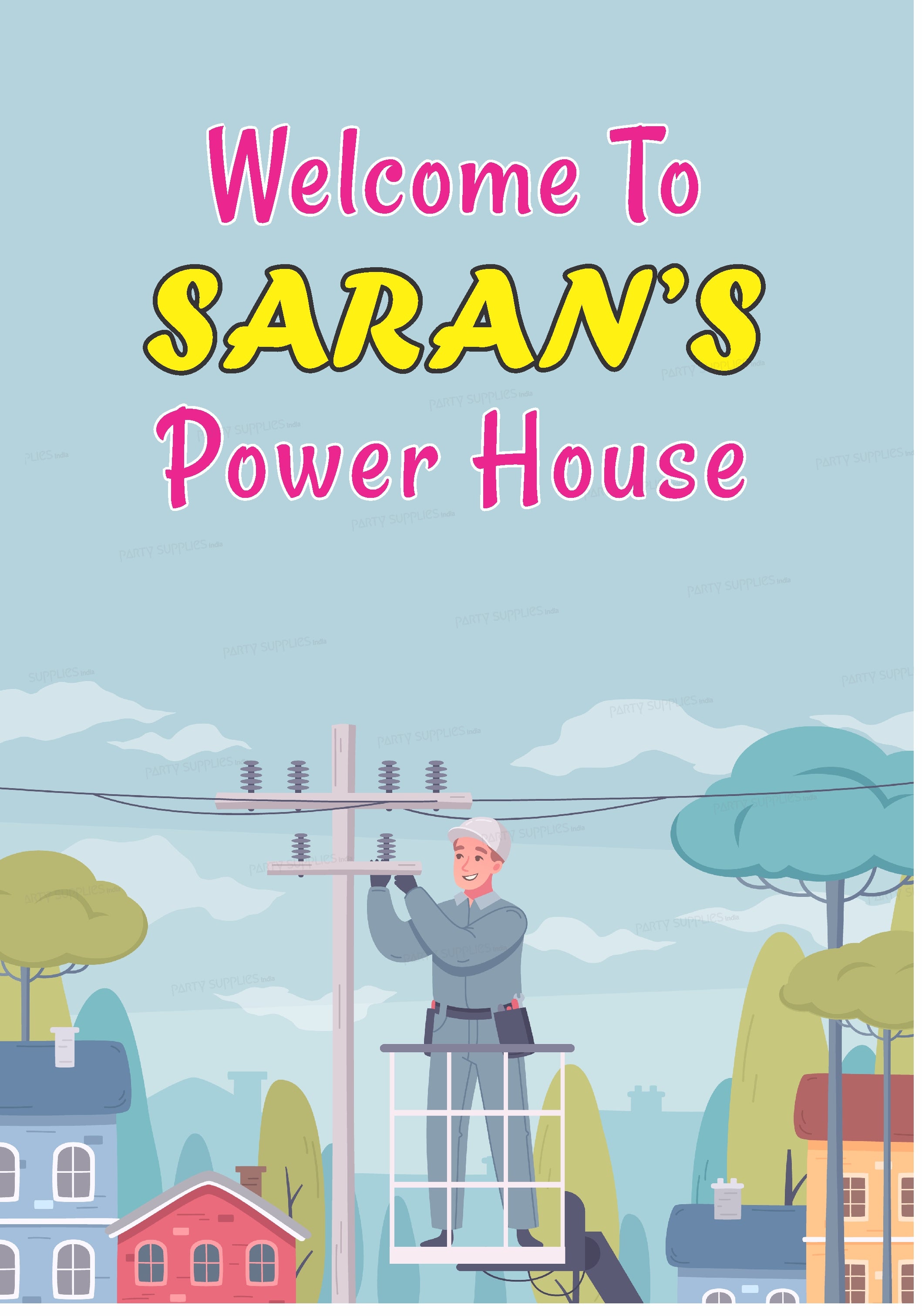 Electrician Theme Welcome Board