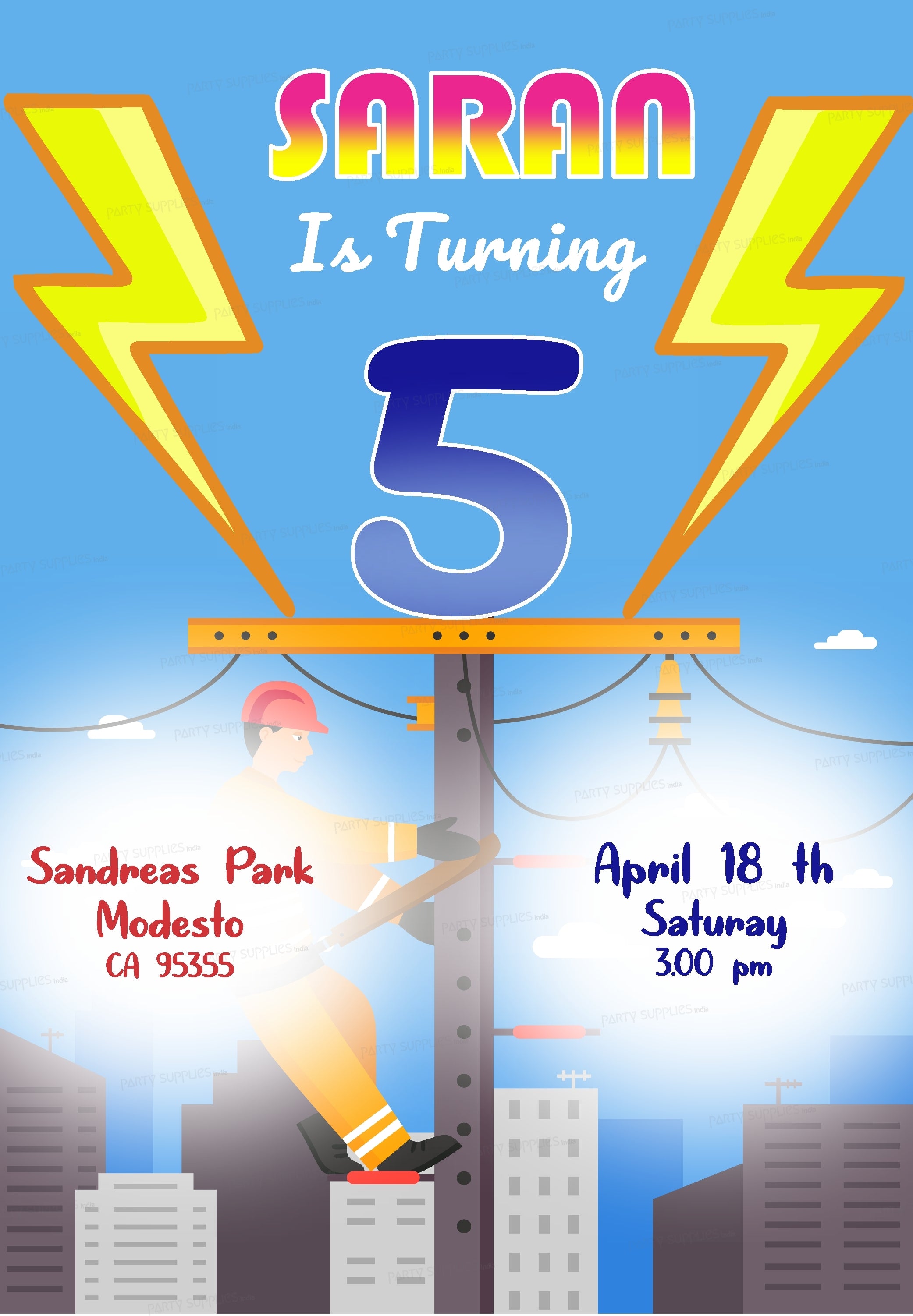 Electrician Themes Invite