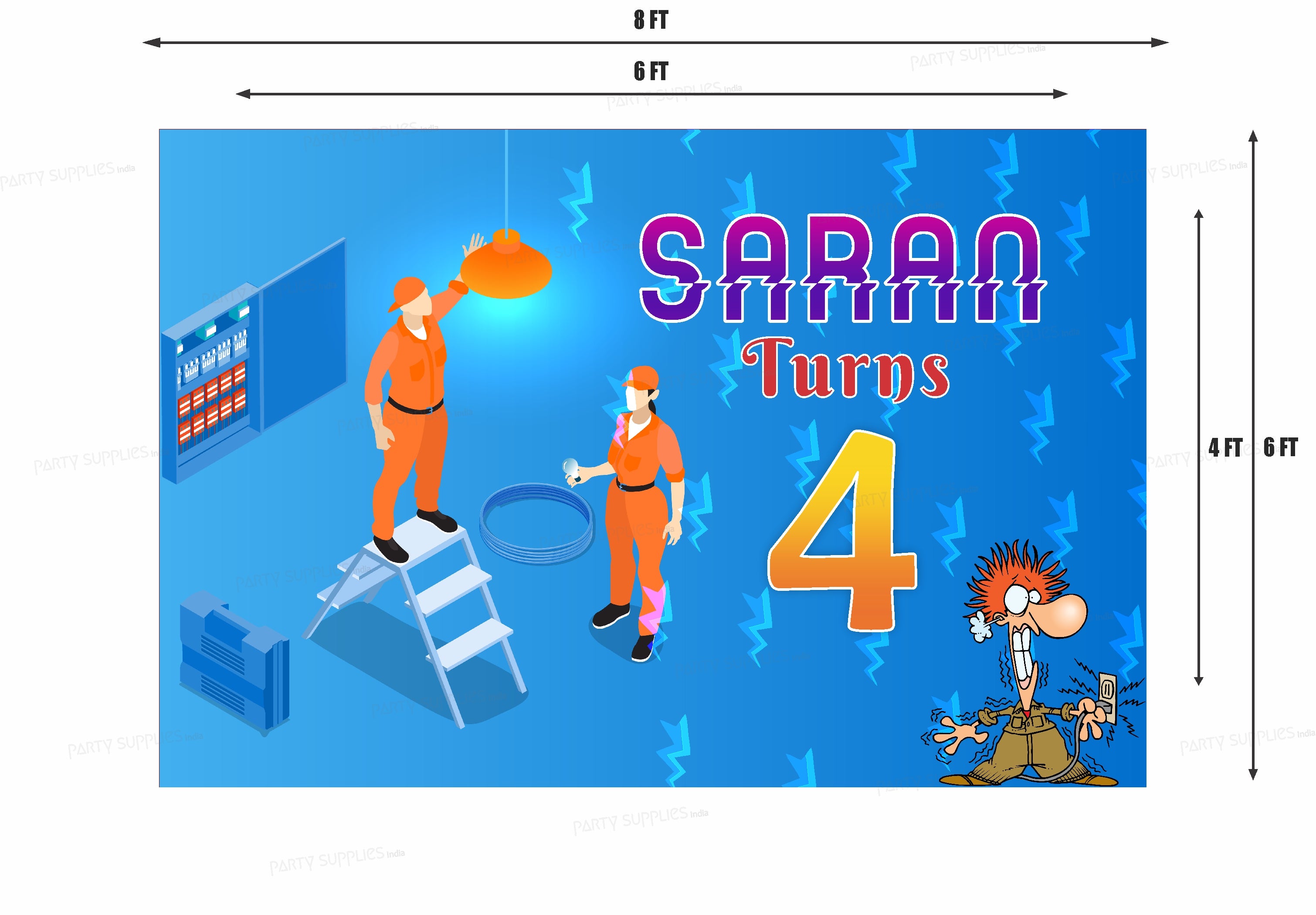 Electrician Theme Backdrop