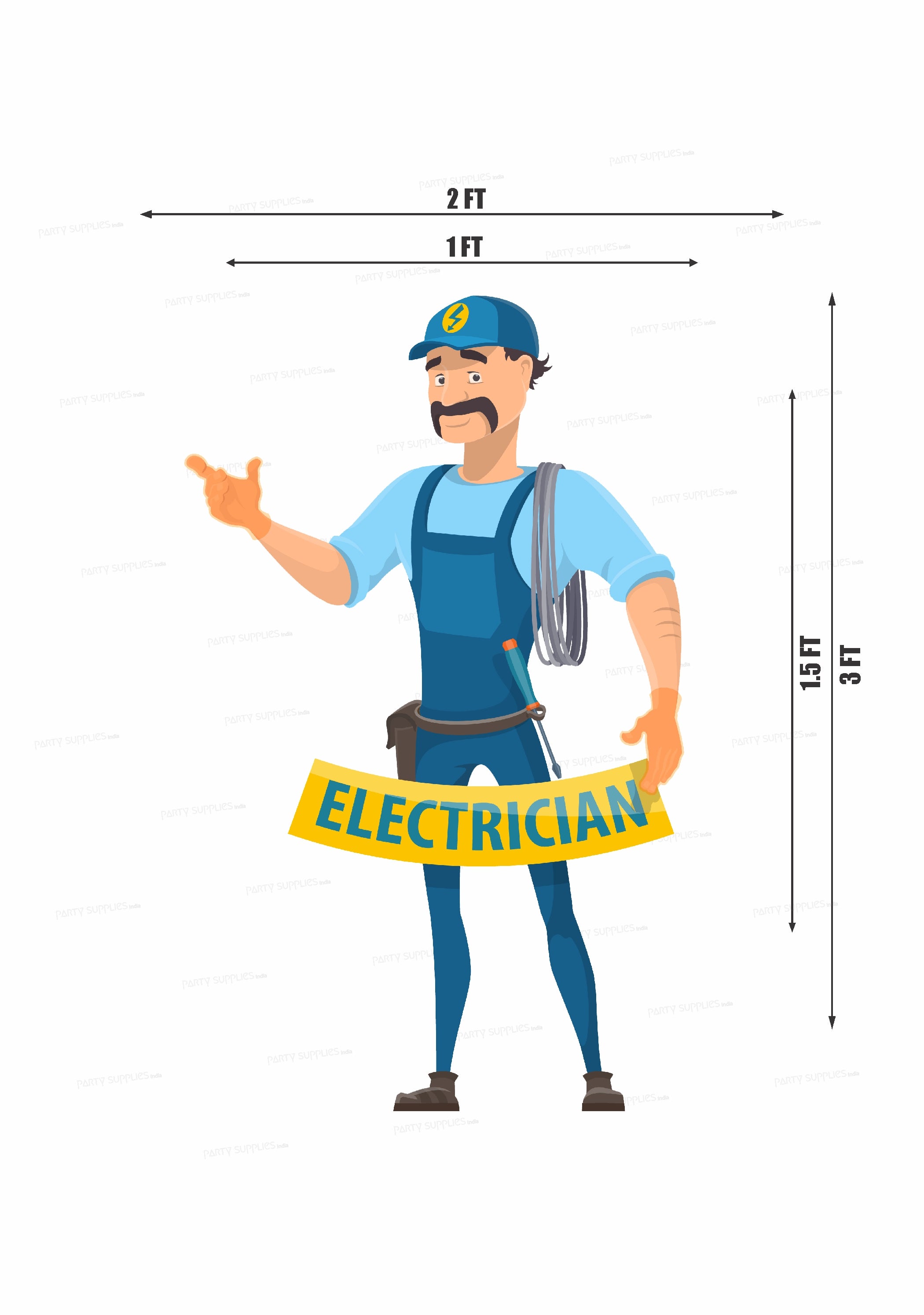 Electrician Theme Cutout ELC-01