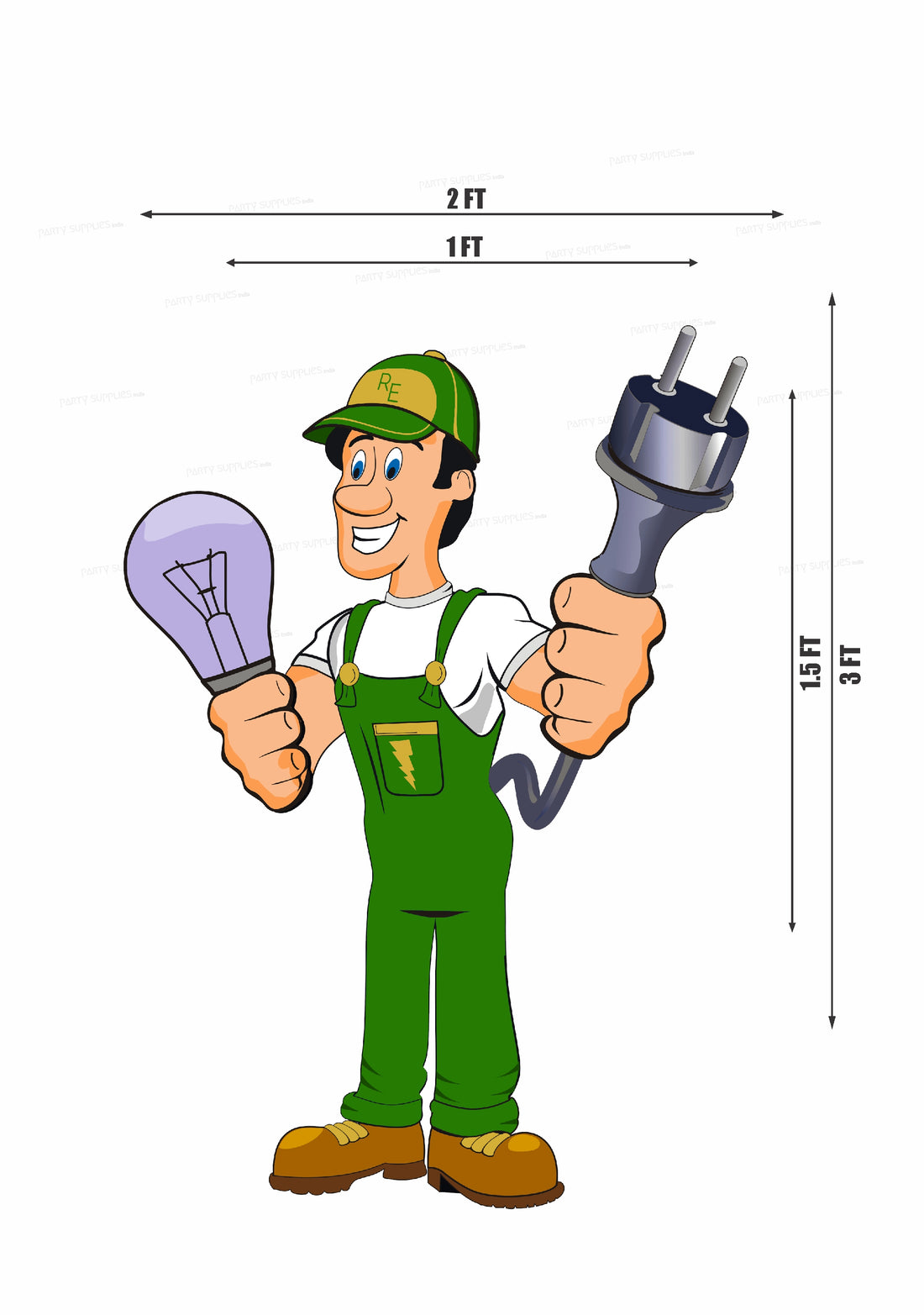 Electrician Theme Cutout ELC-06