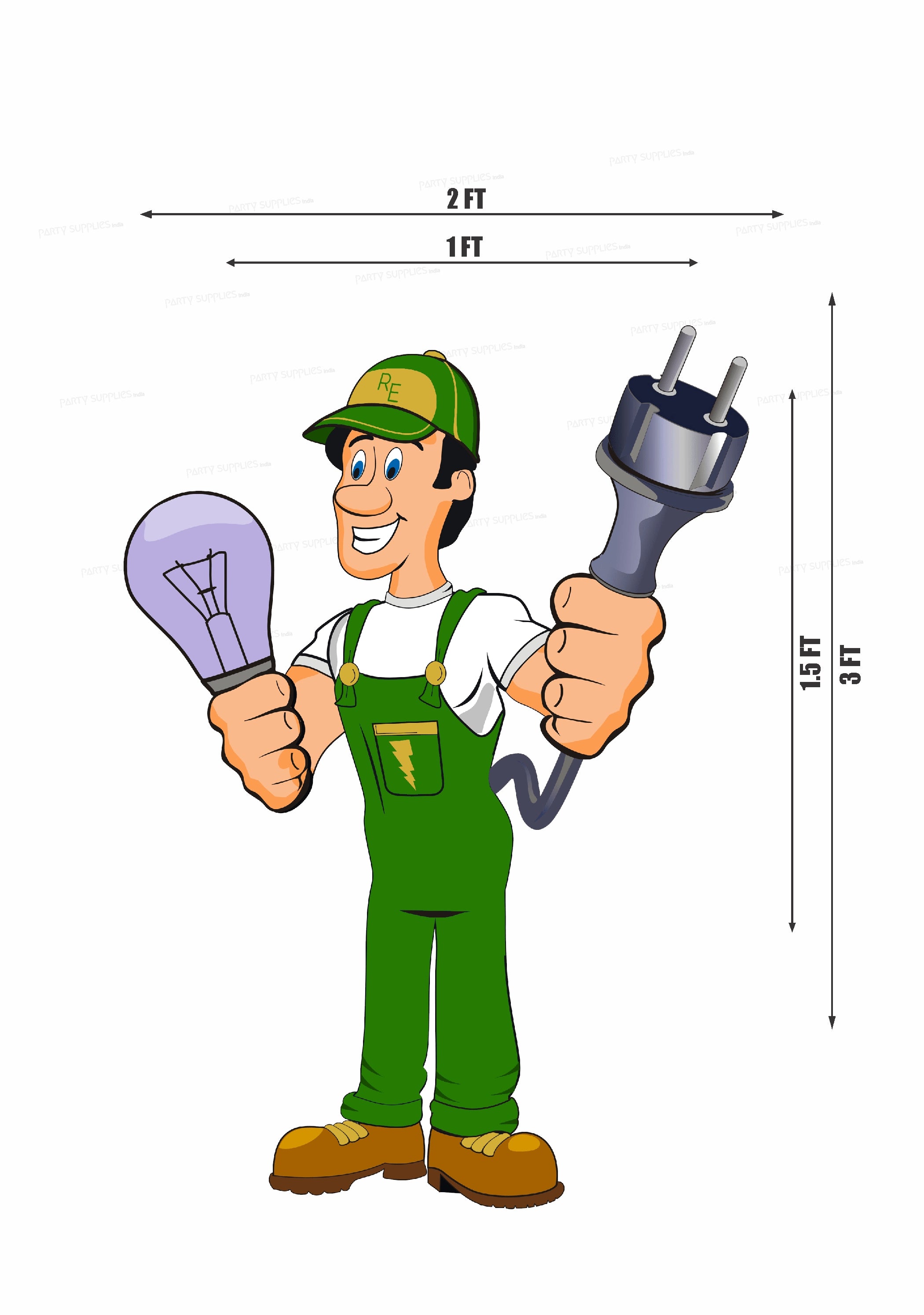 Electrician Theme Cutout ELC-06