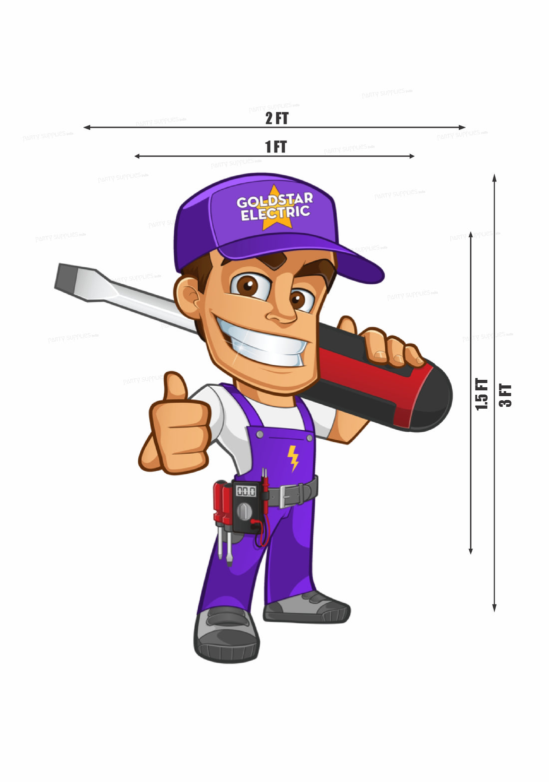 Electrician Theme Cutout ELC-08