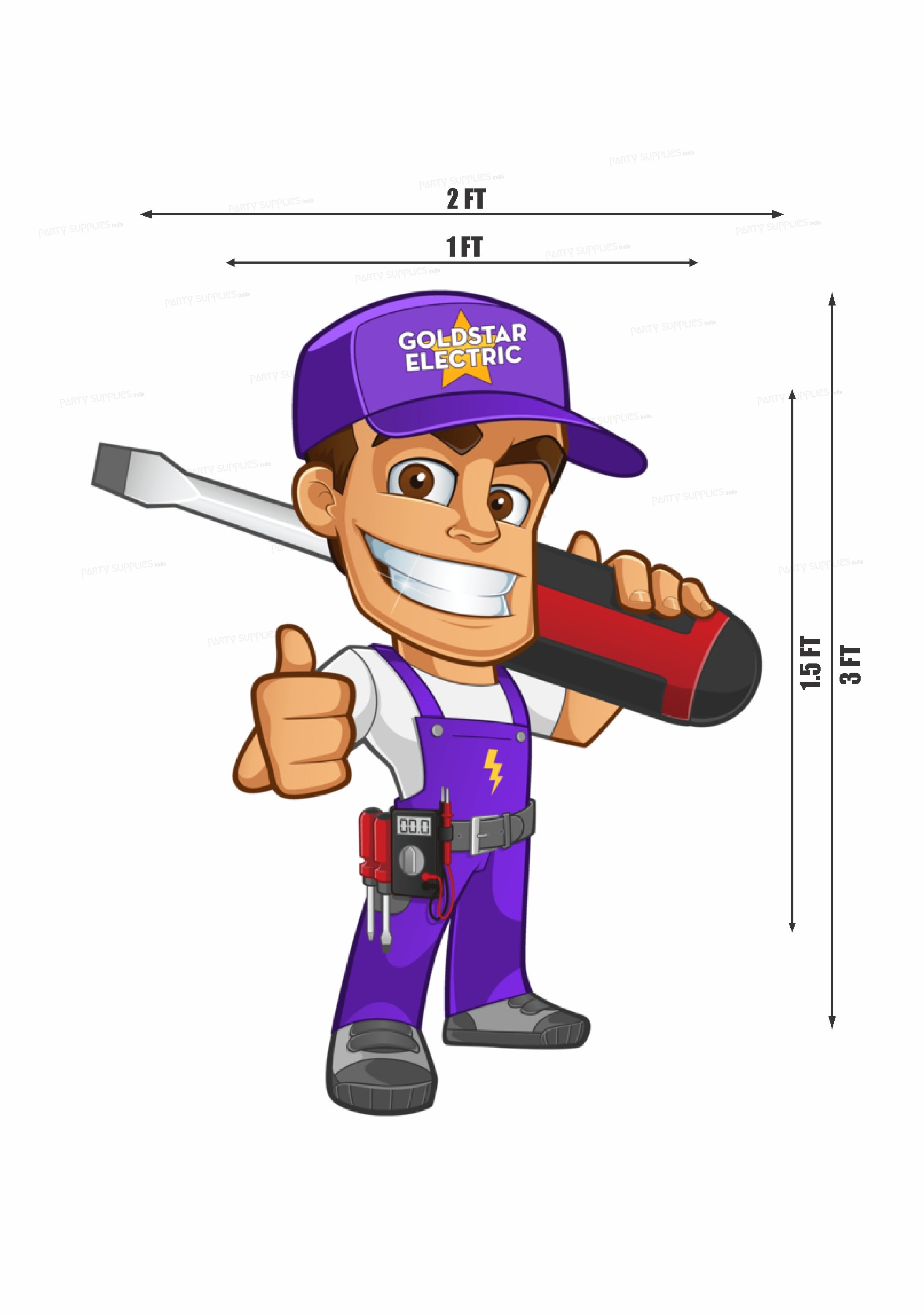 Electrician Theme Cutout ELC-08