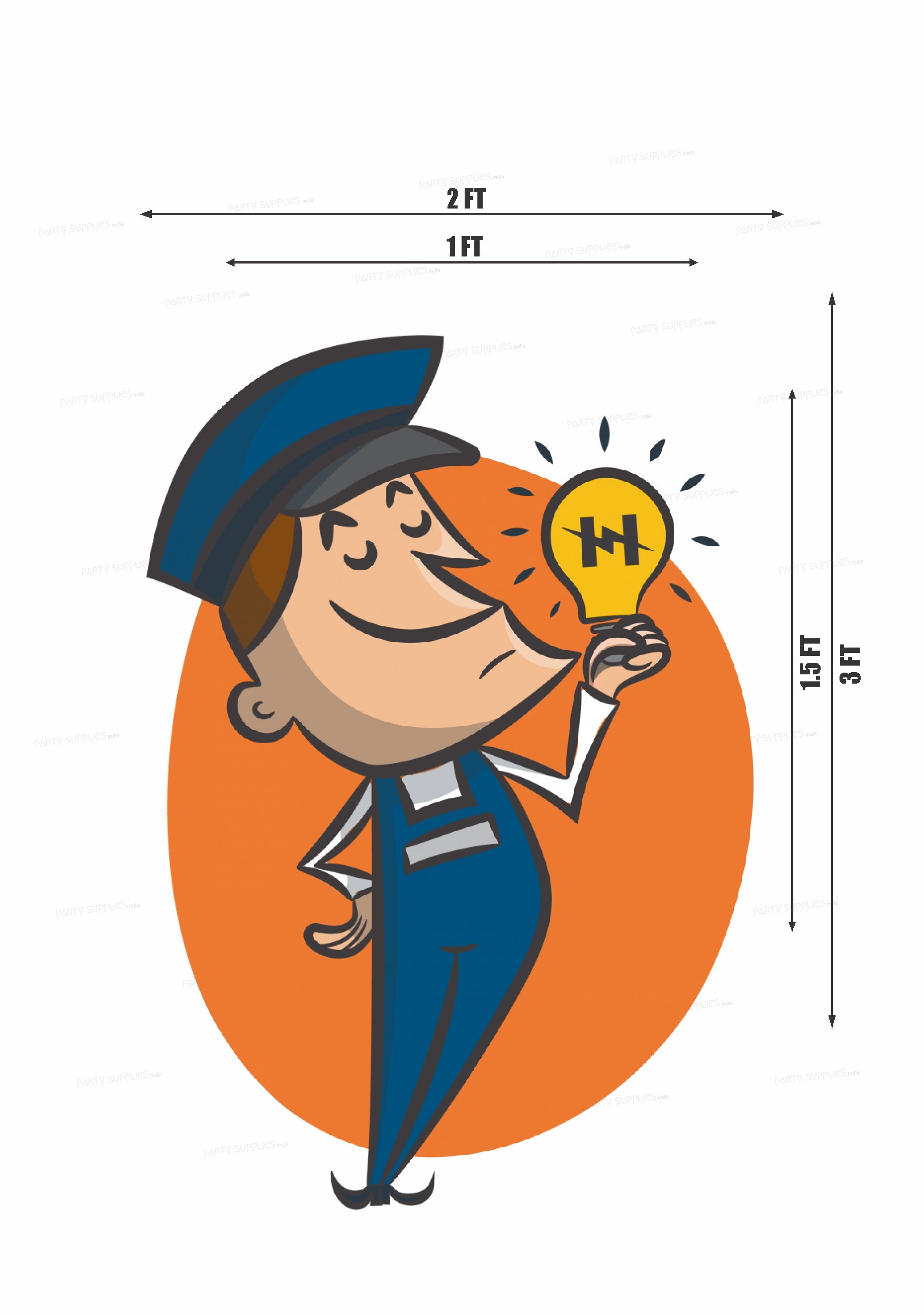 Electrician Theme Cutout ELC-09