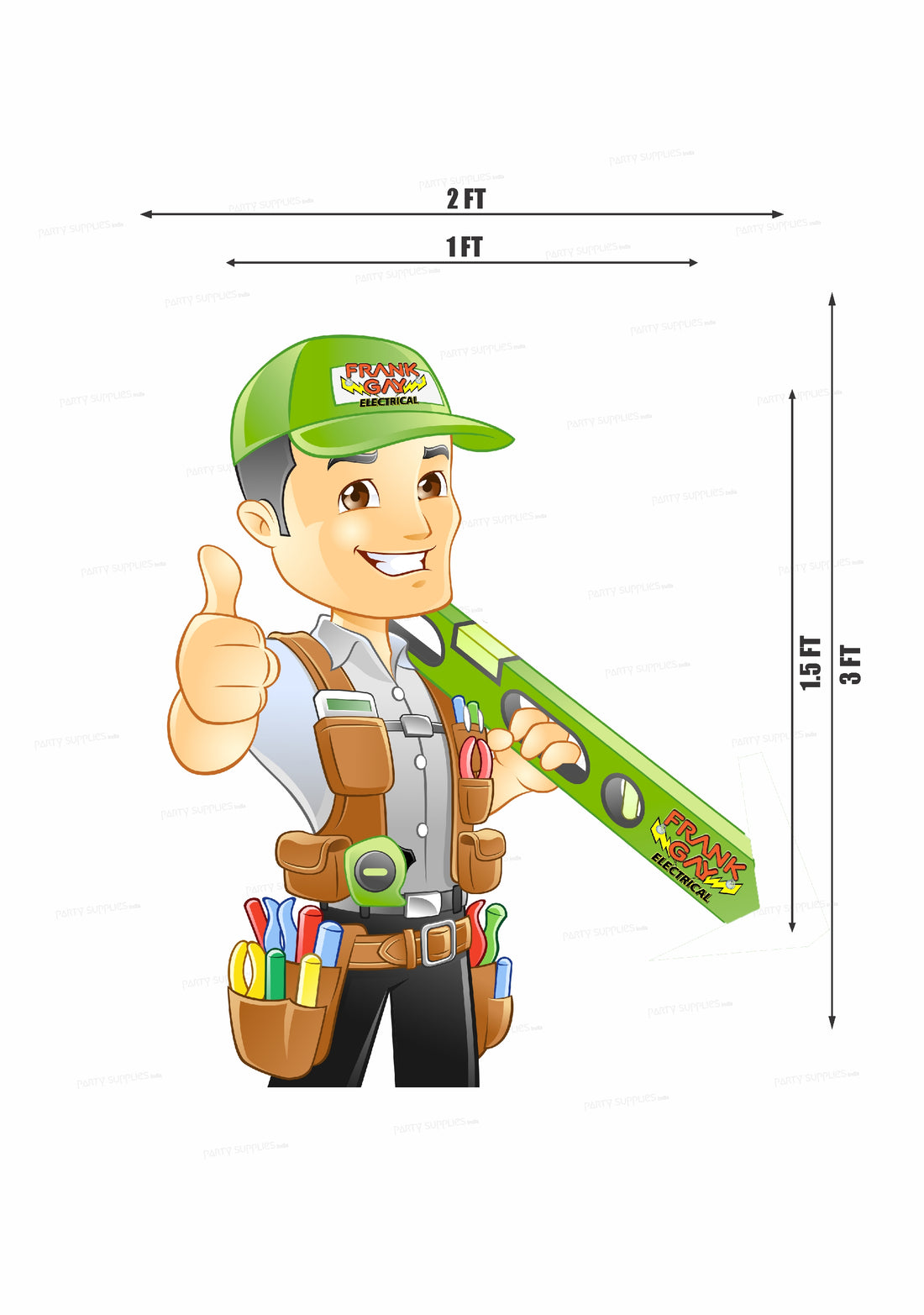 Electrician Theme Cutout ELC-11