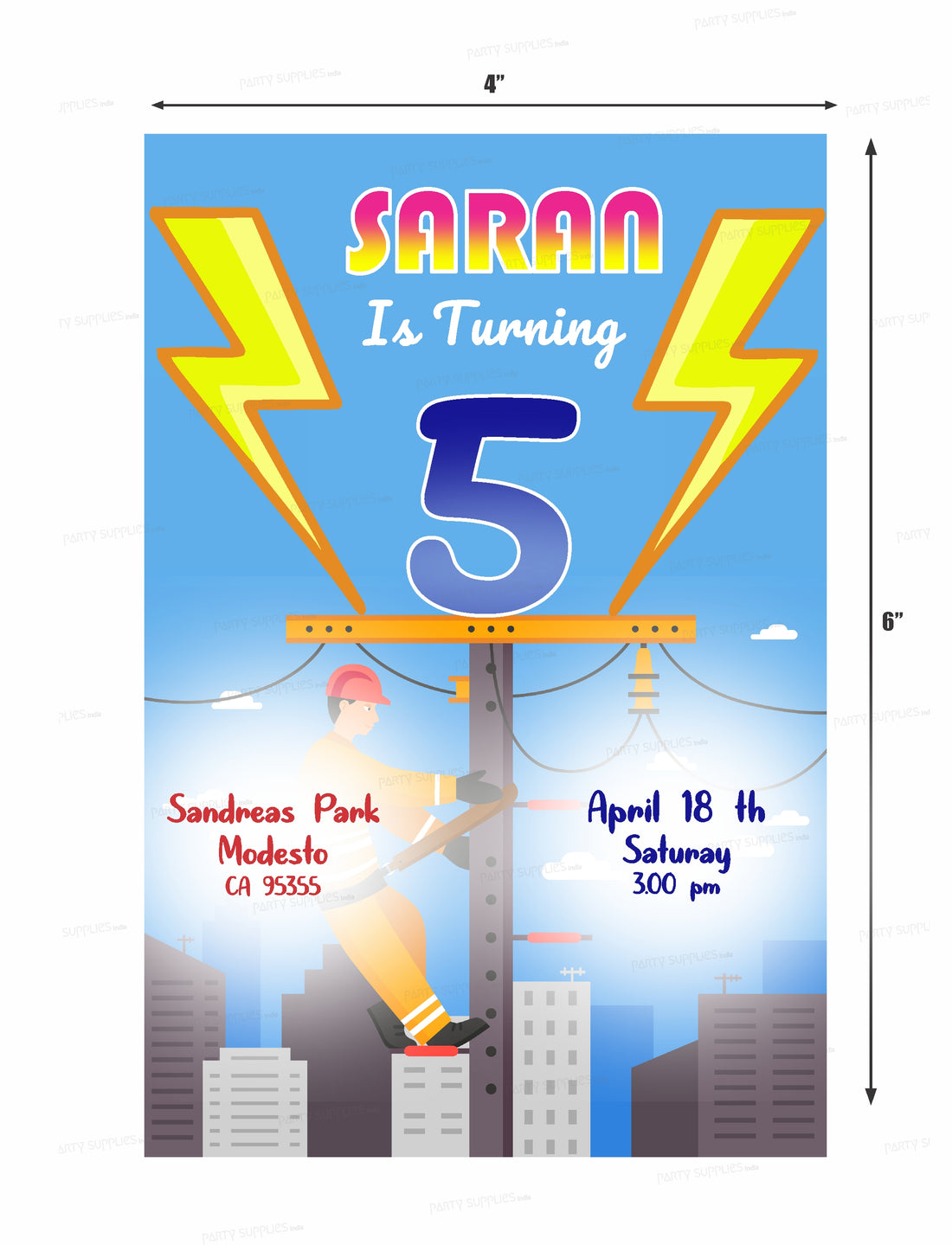 Electrician Themes Invite