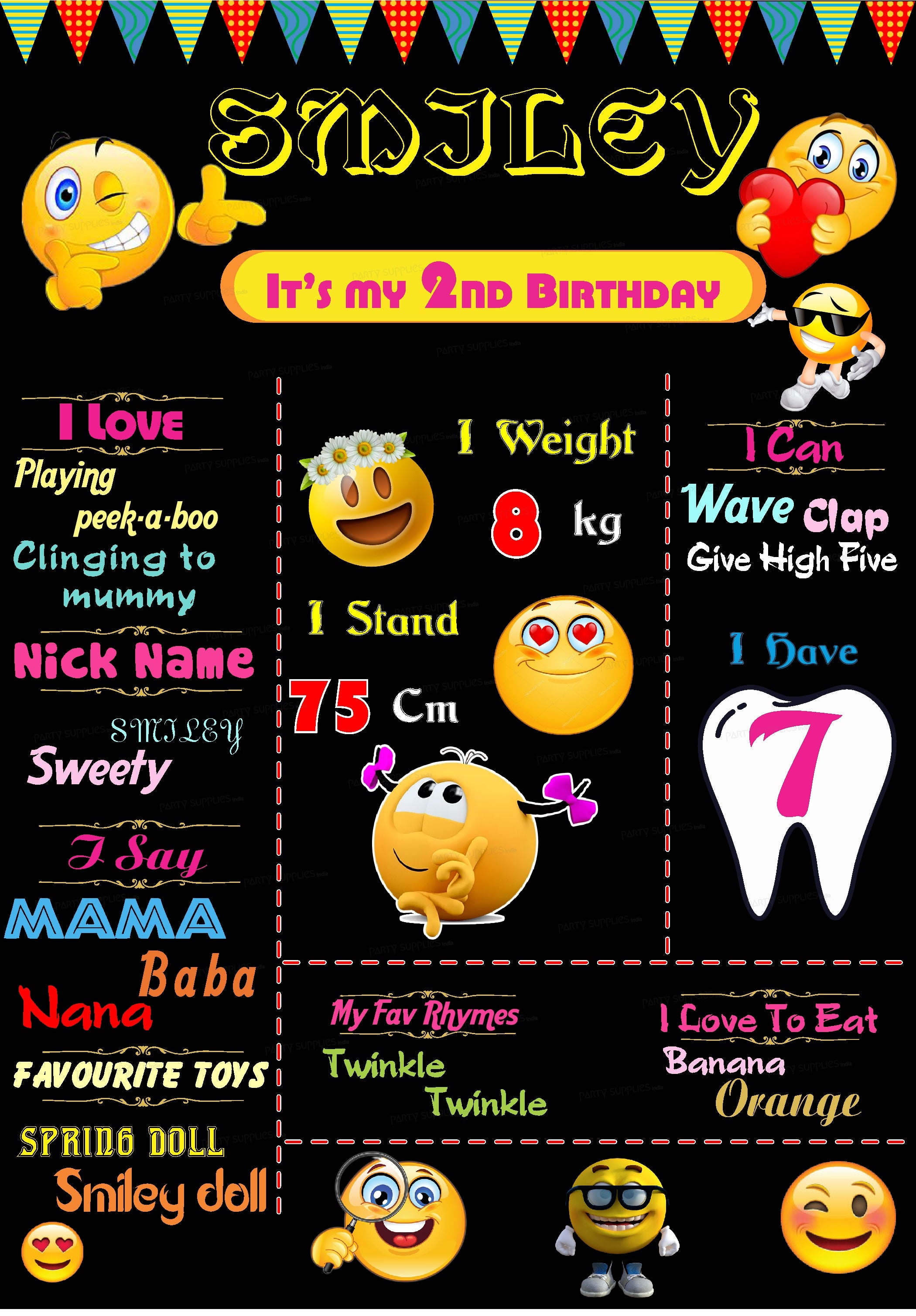 Emoji Theme Chalk Board