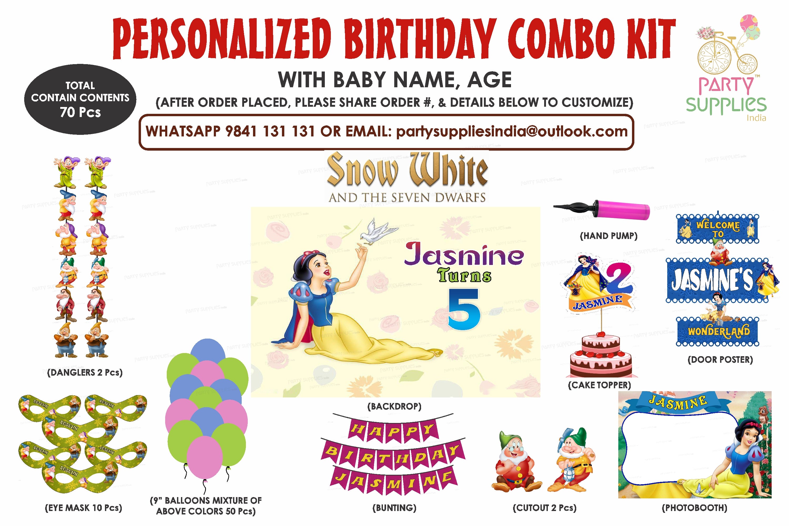 Snow And White Theme Exculsive Combo Kit