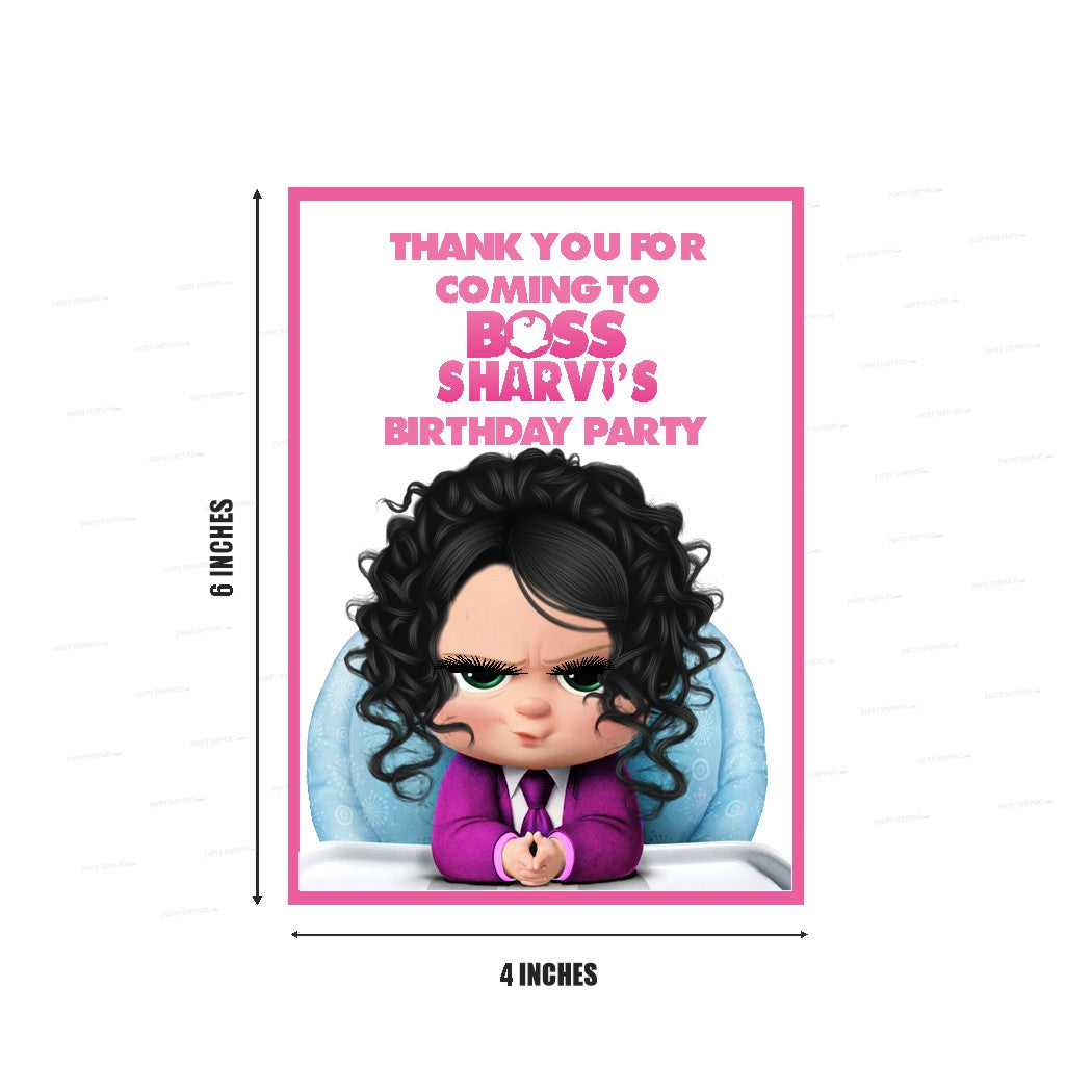 Girl Boss Baby Theme Thank You Card