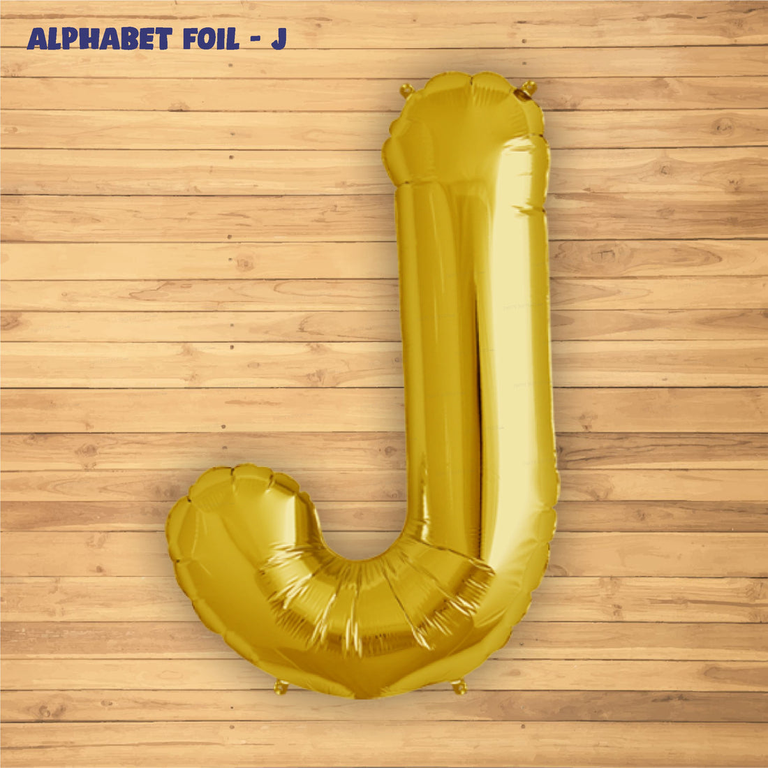 Alphabet J Premium Gold Foil Balloons