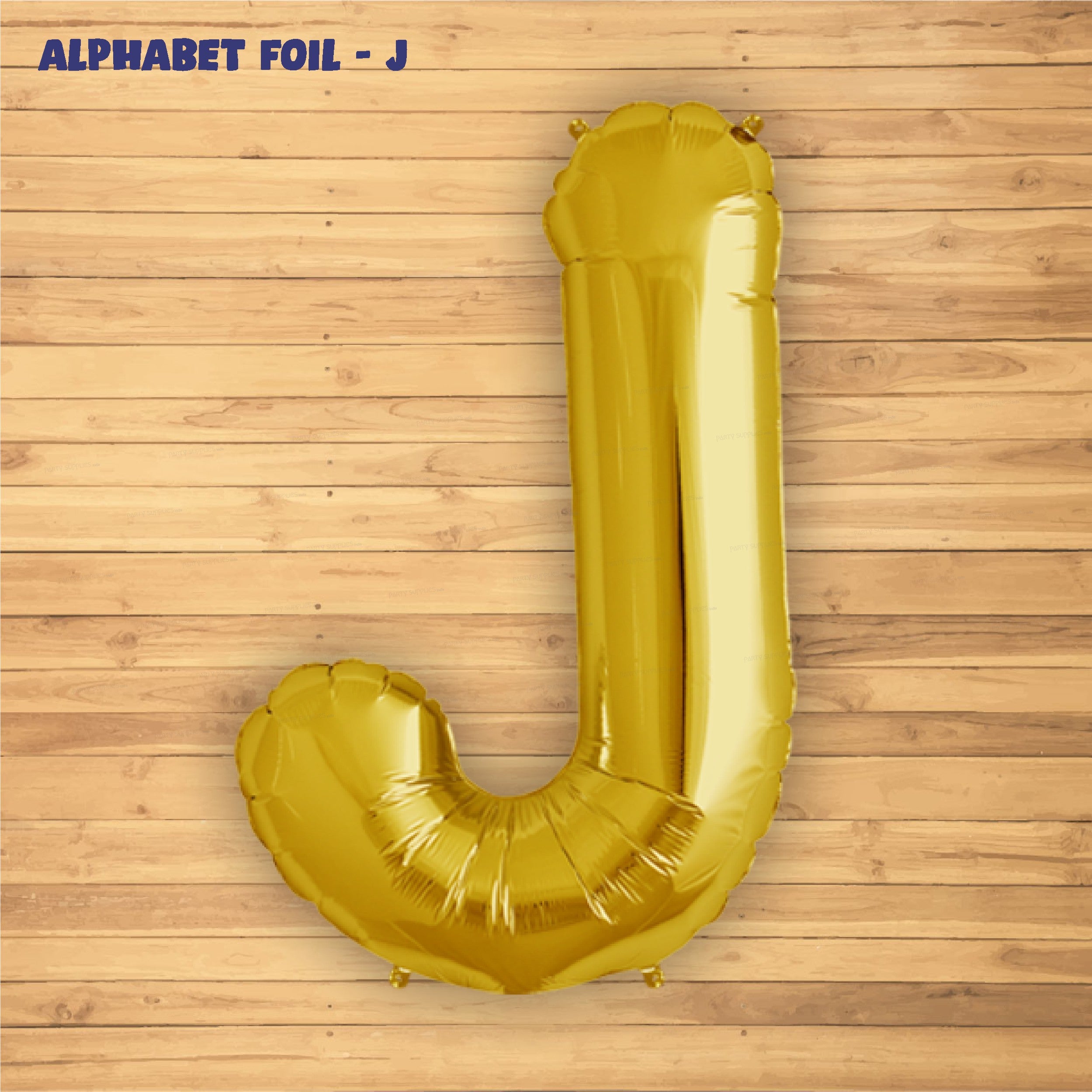 Alphabet J Premium Gold Foil Balloons