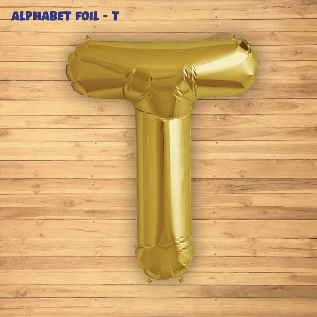 Alphabet T Premium Gold Foil Balloon