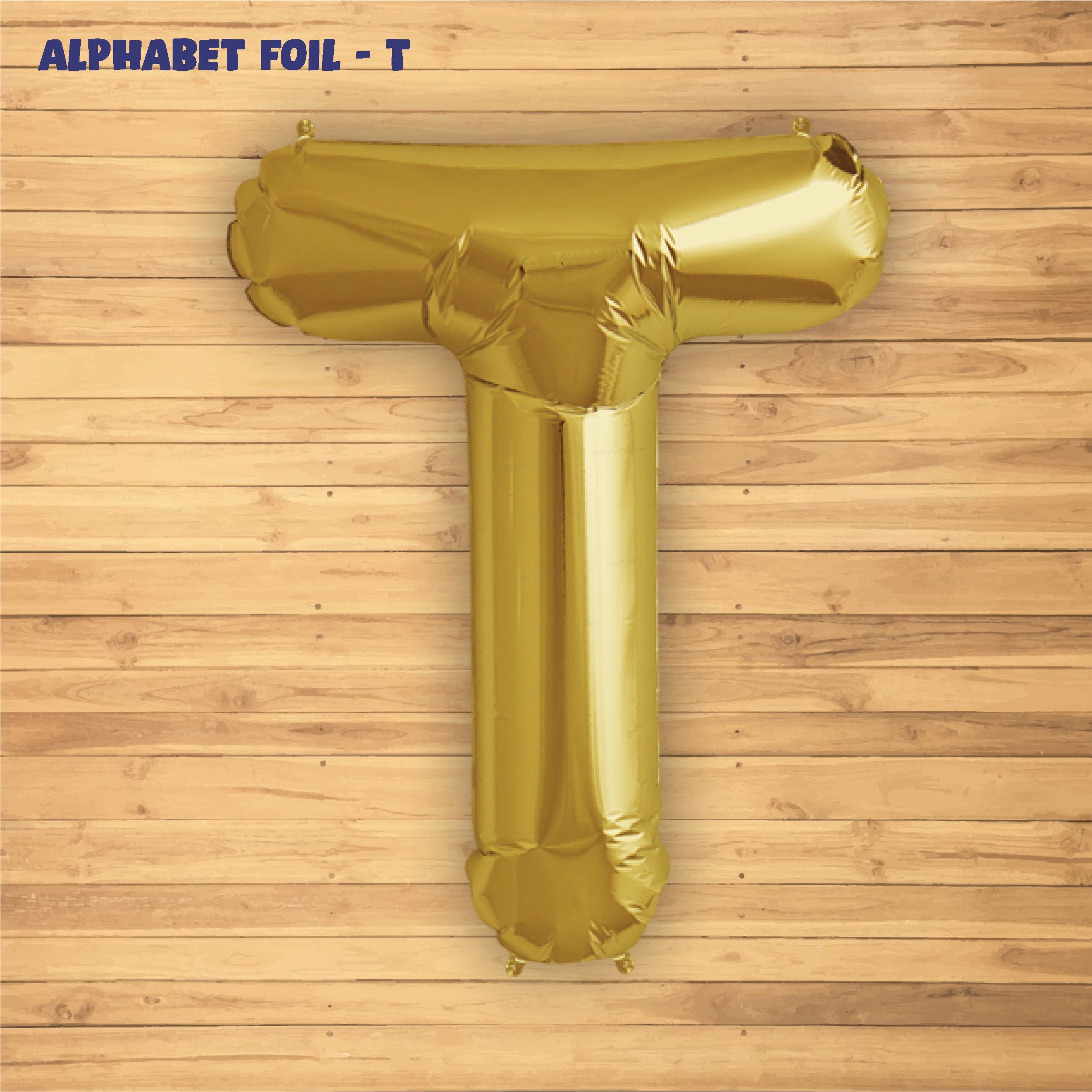 Alphabet T Premium Gold Foil Balloon
