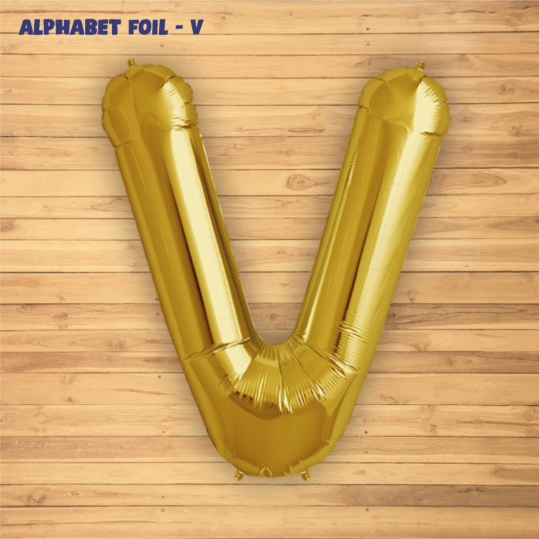 Alphabet V Premium Gold Foil Balloon