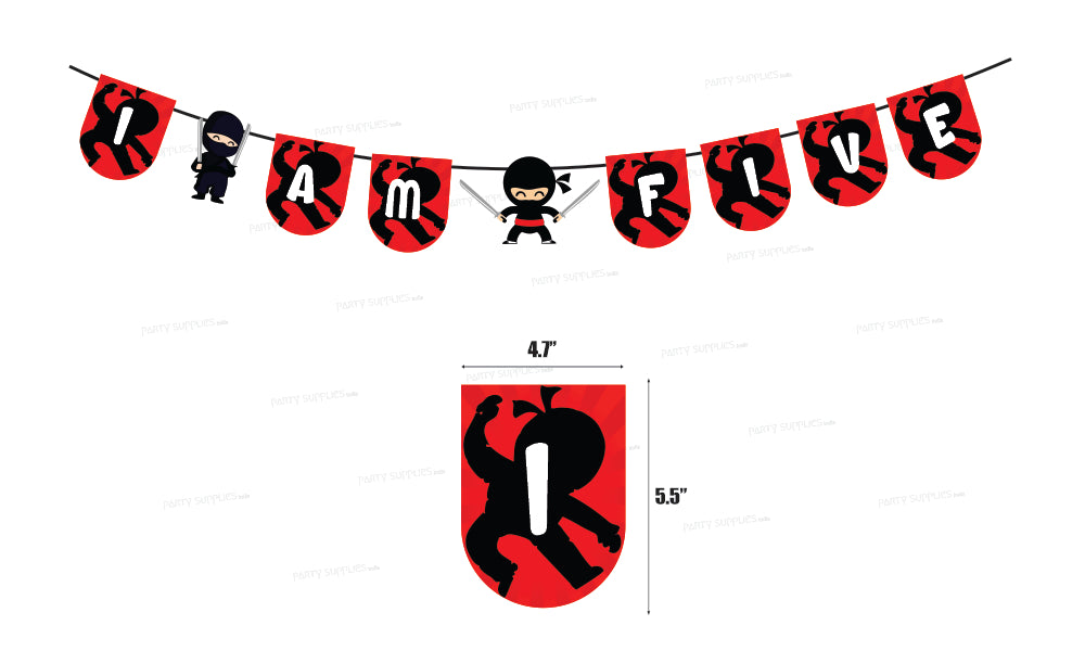 Ninja Theme Baby Age Hanging