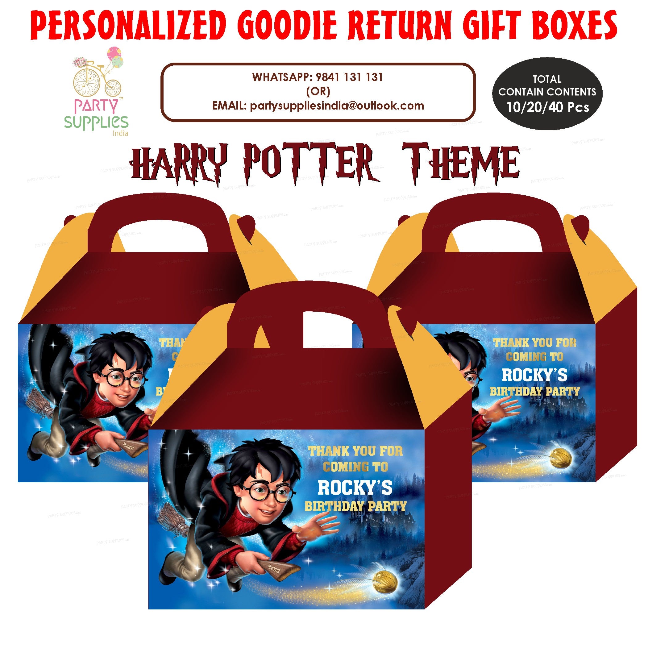 Harry Potter theme Goodie Return Gift Boxes