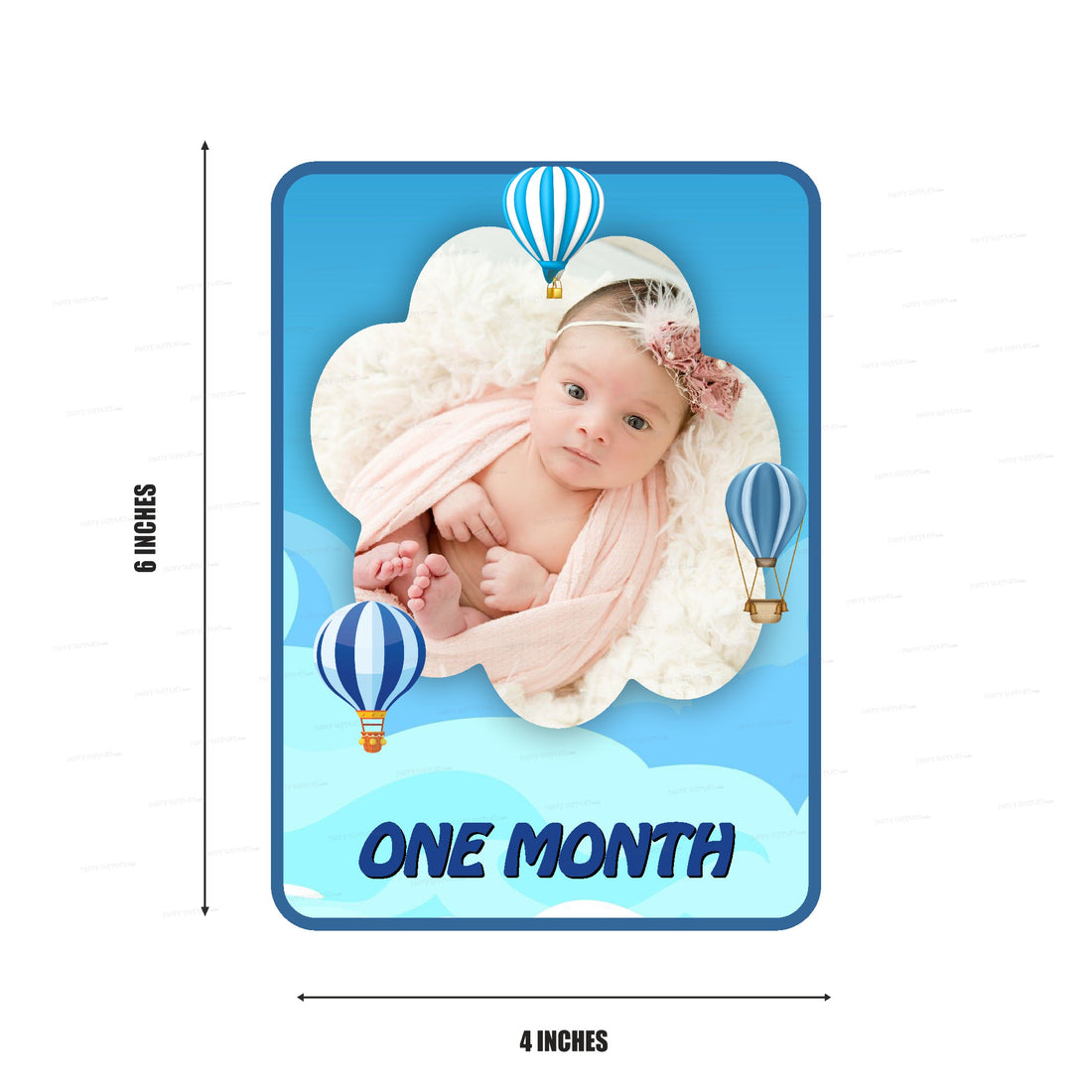 Hot Air Boy Theme 12 Months Photo Banner