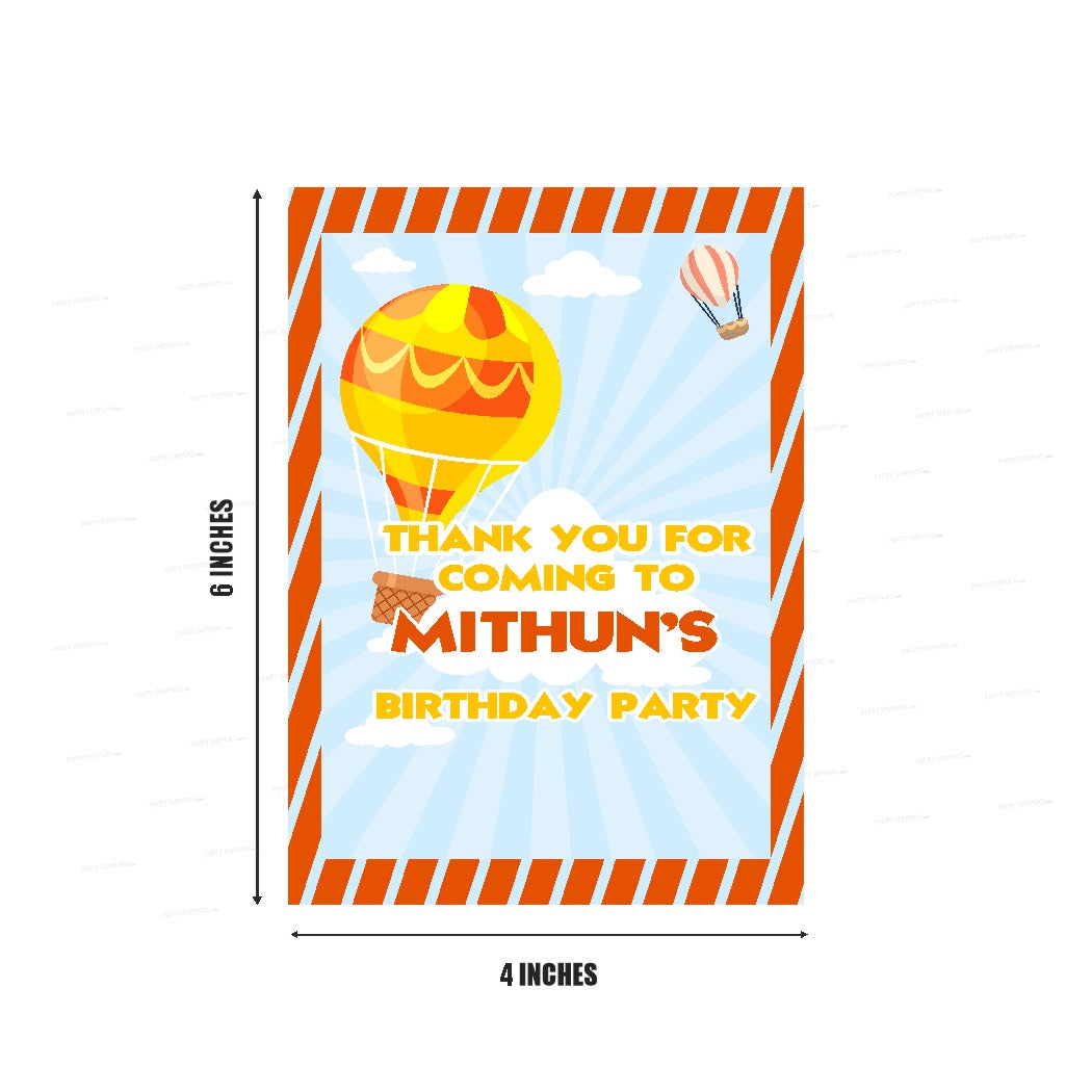 Hot Air Theme Boy Thank You Card