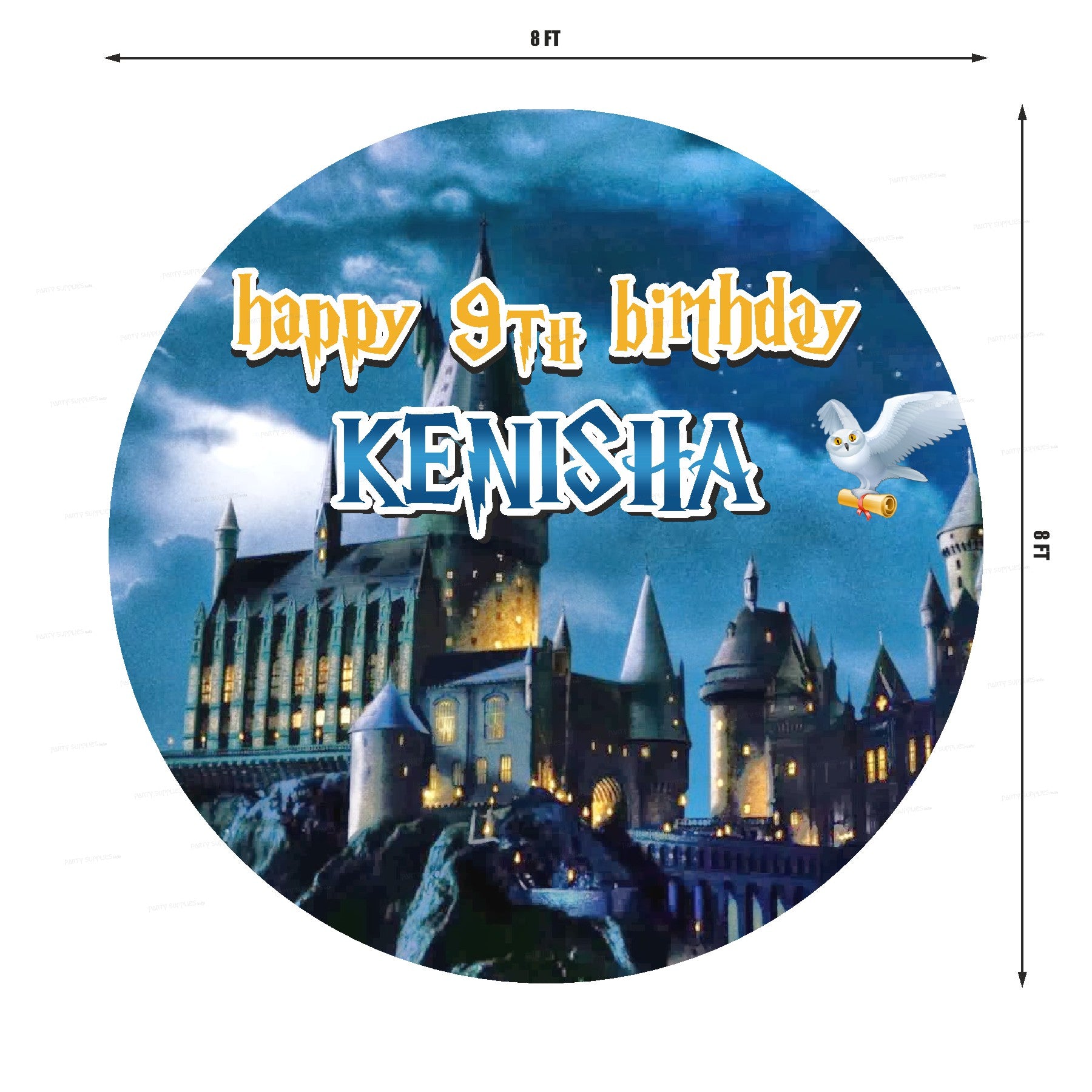 Harry Potter Theme Round Backdrop