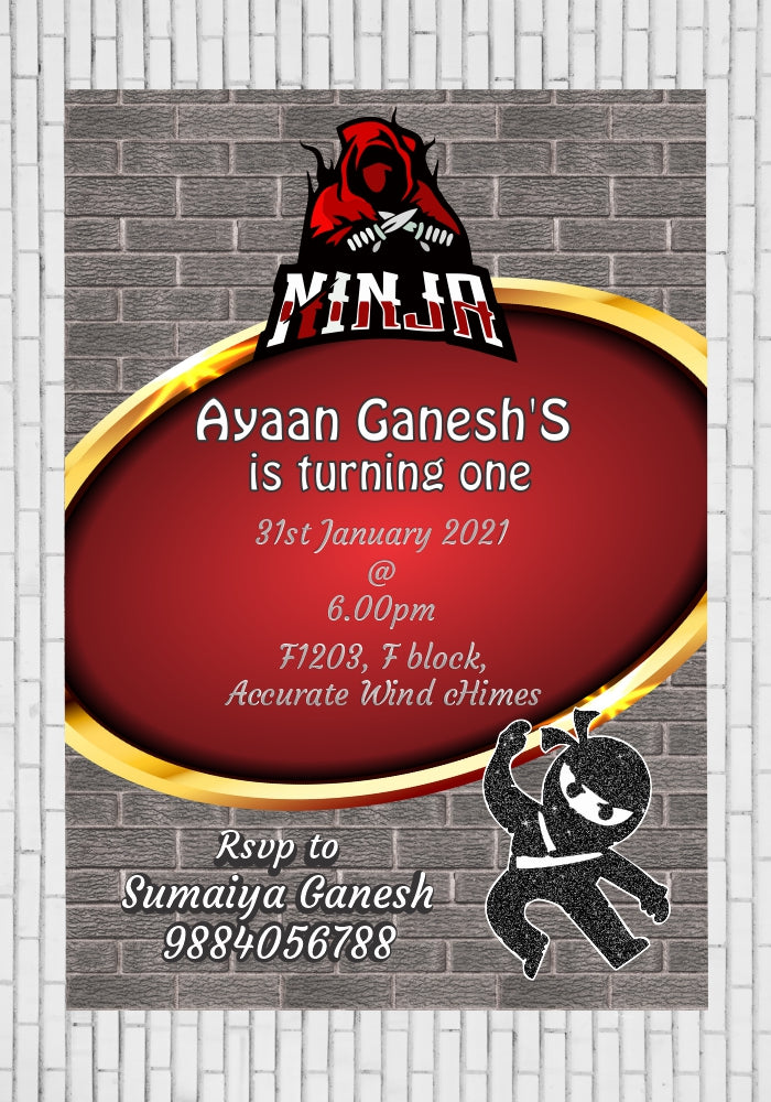 Ninja Theme Invite