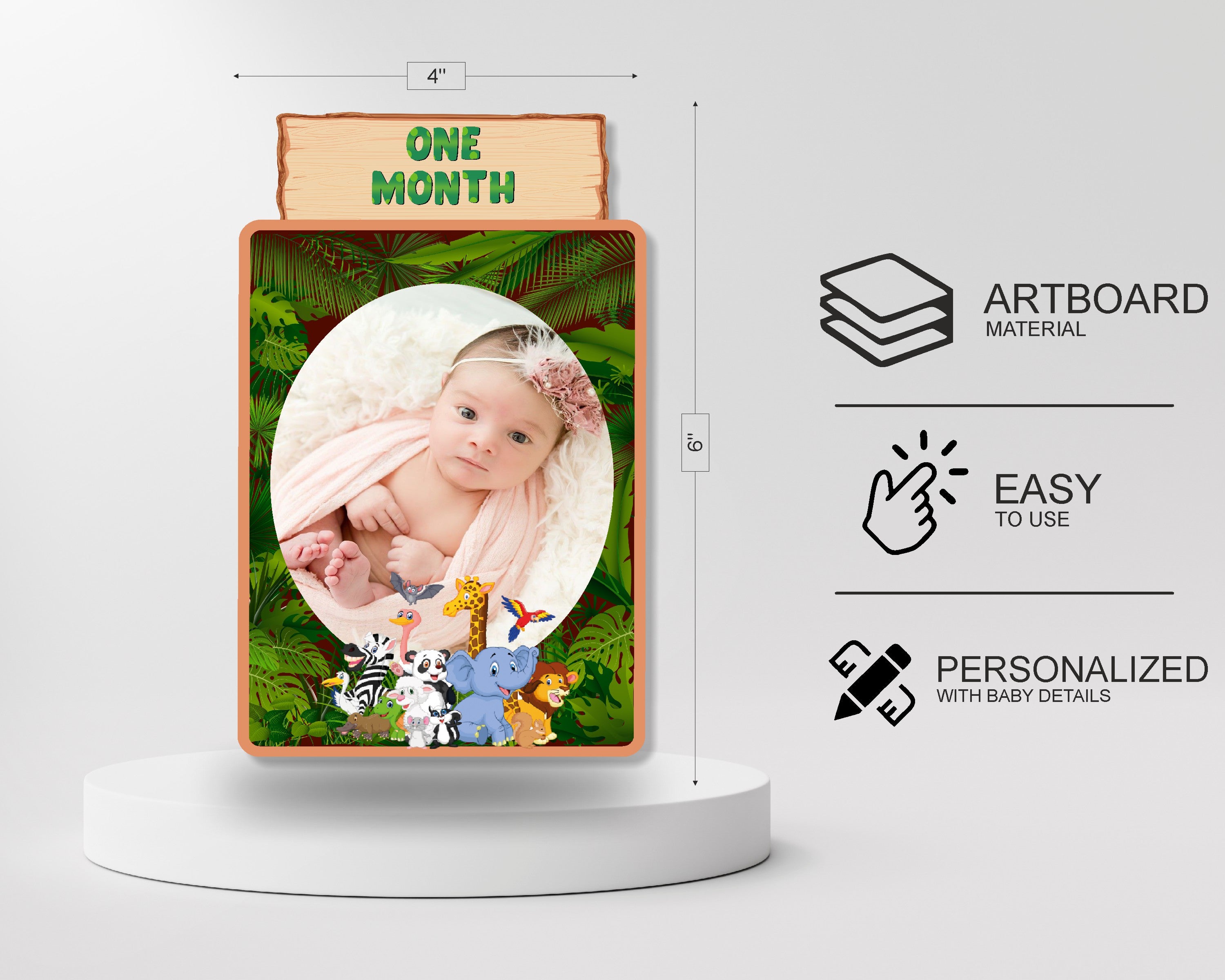 Jungle Theme 12 Months Banner