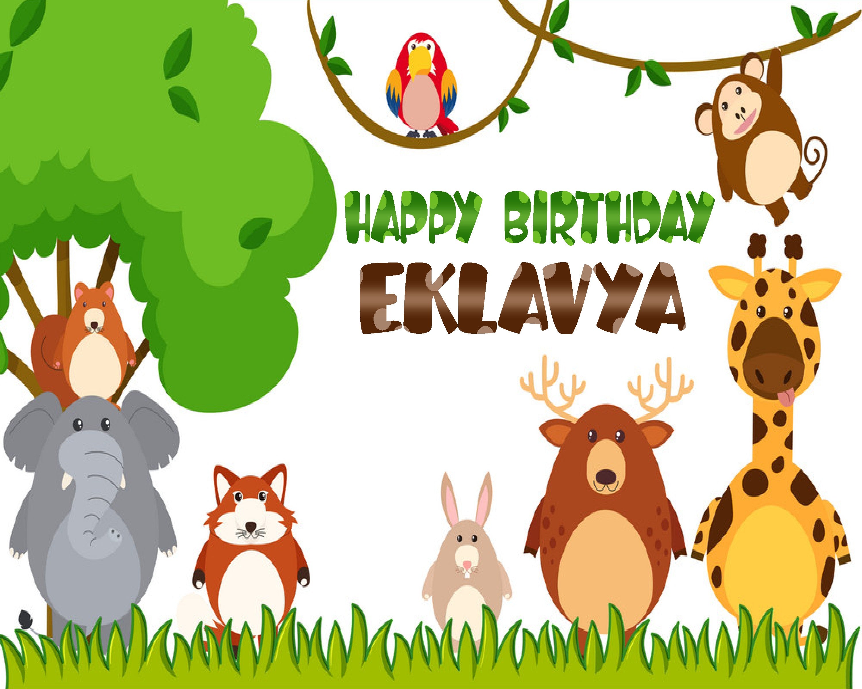 Jungle Theme Customized Backdrop