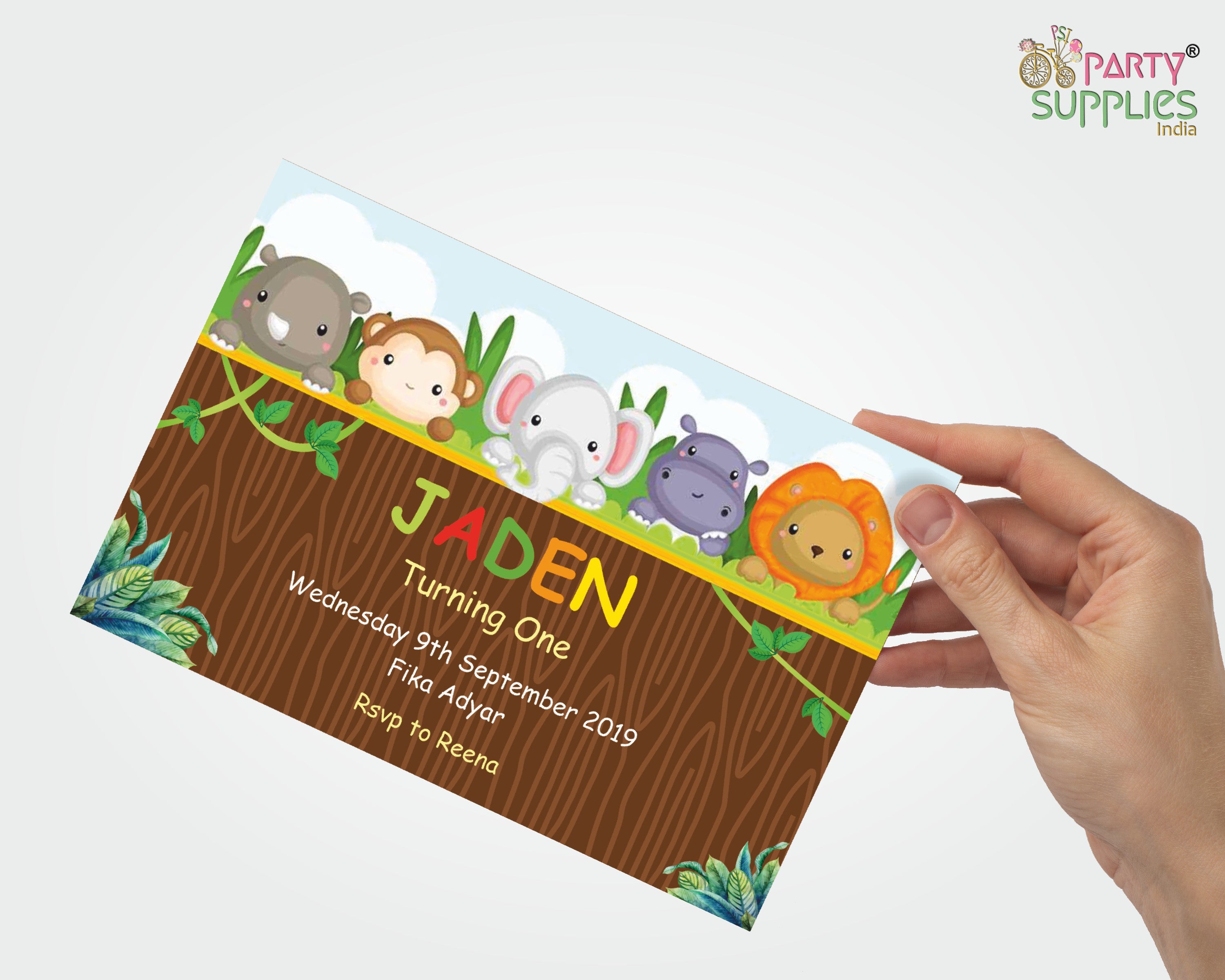 Jungle Theme Customized Invite