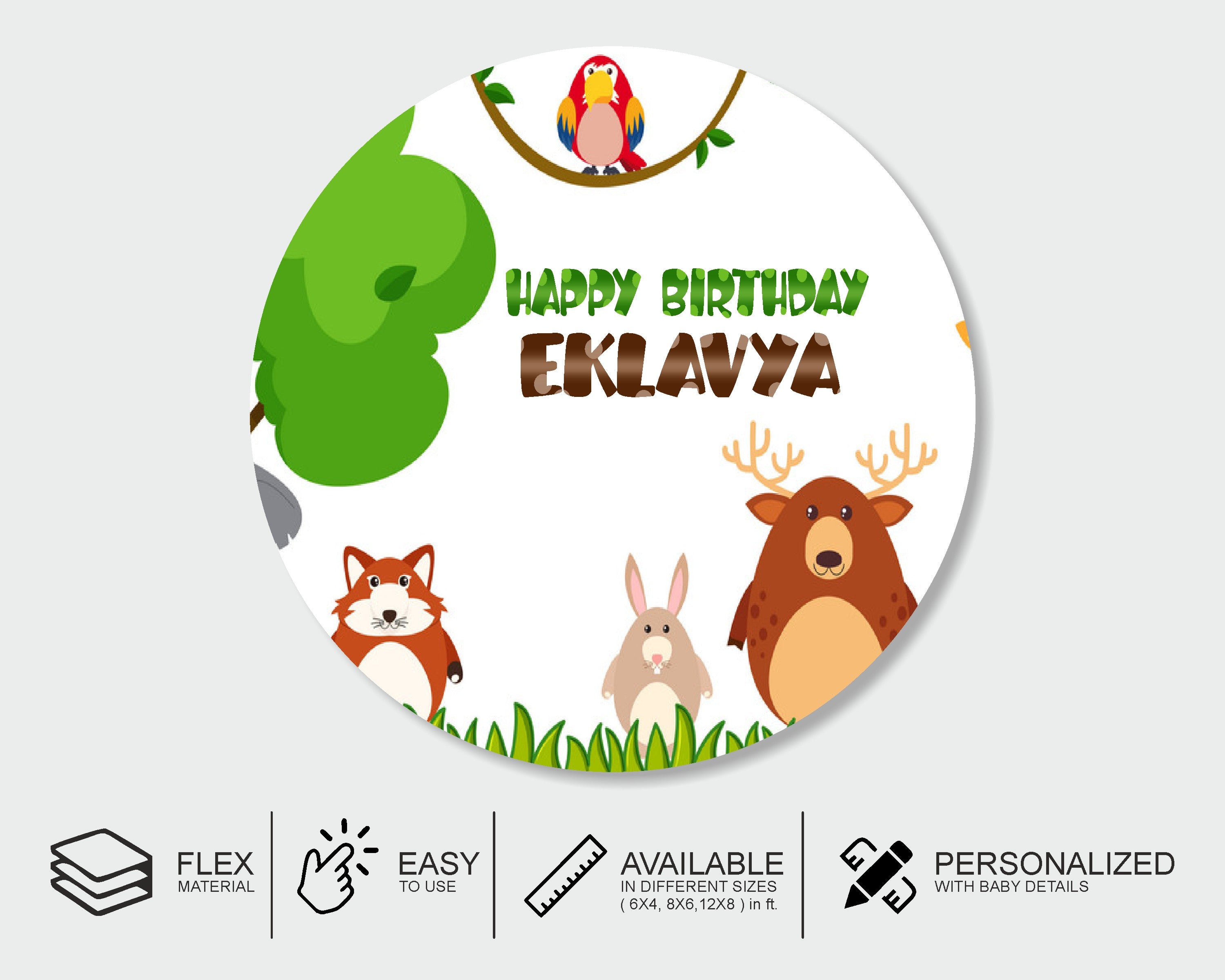 Jungle Theme Customized Backdrop