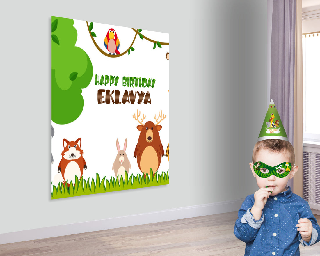 Jungle Theme Customized Square Backdrop