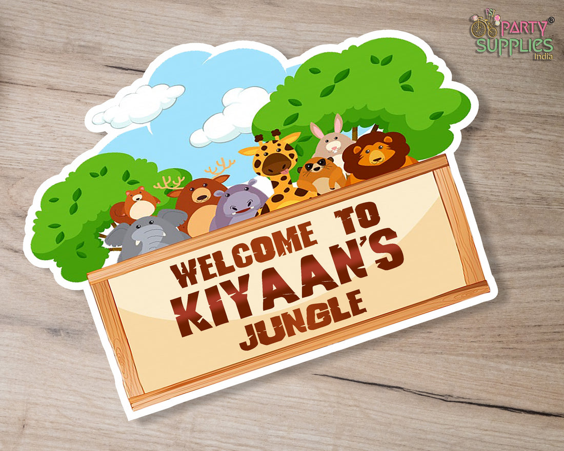Jungle Theme Customized Welcome Board