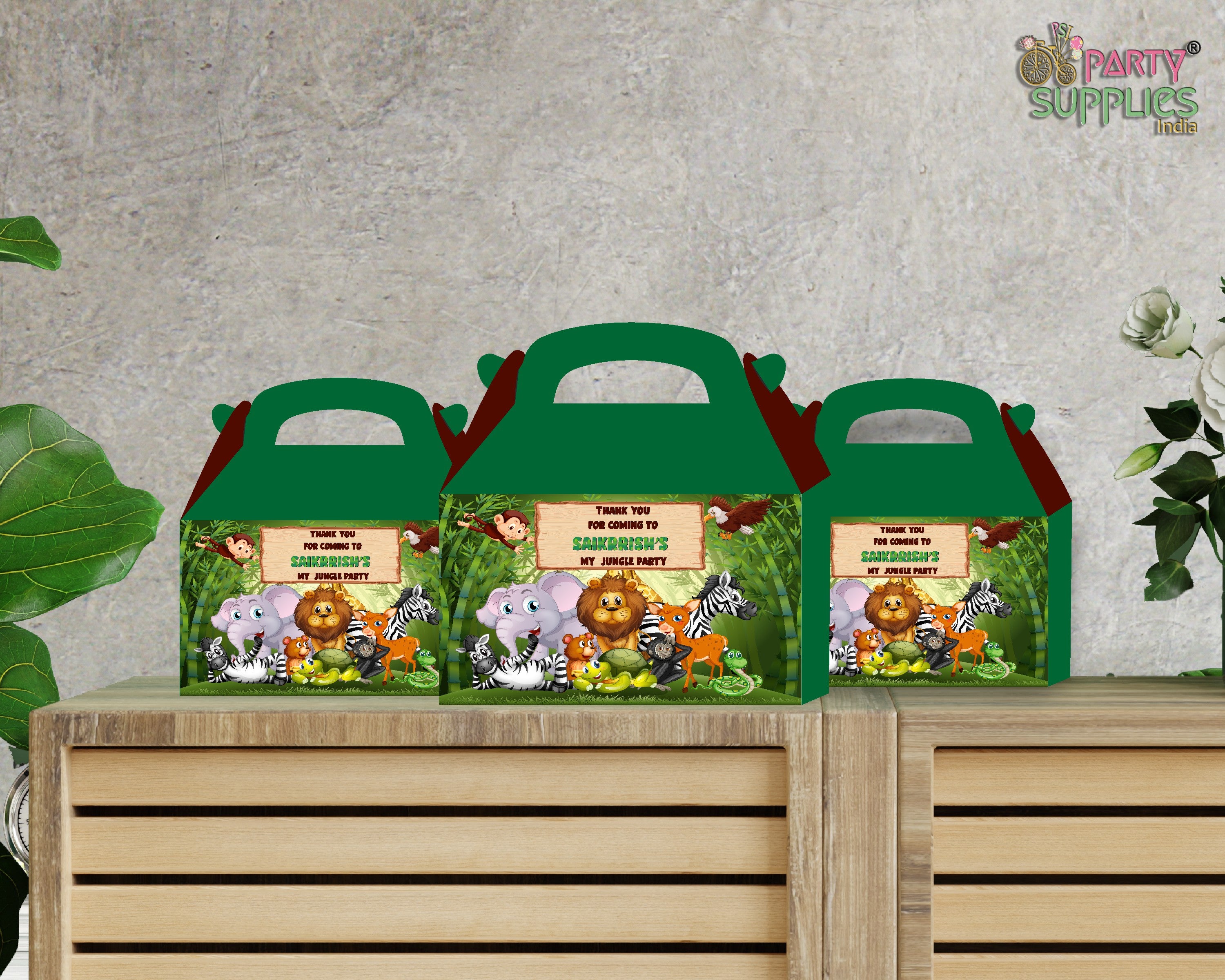 Jungle Theme Return Gift Goodie Boxes