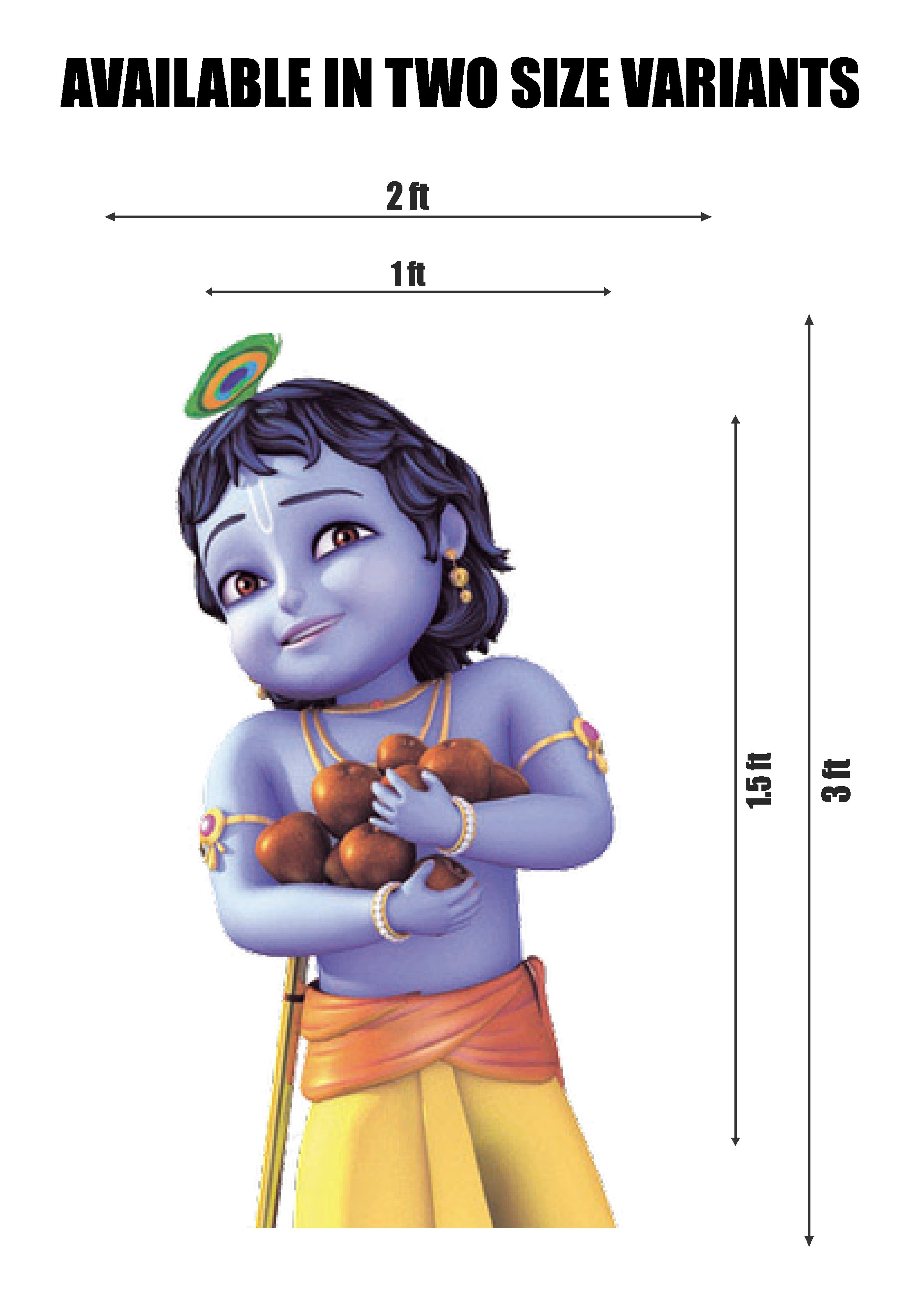 Little Krishna Apple Theme Cutout