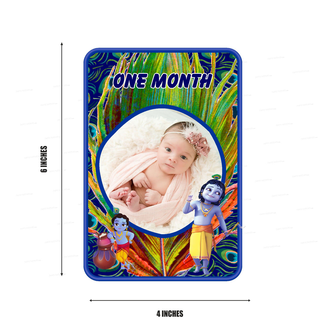 Little Krishna Theme 12 Months Photo Banner