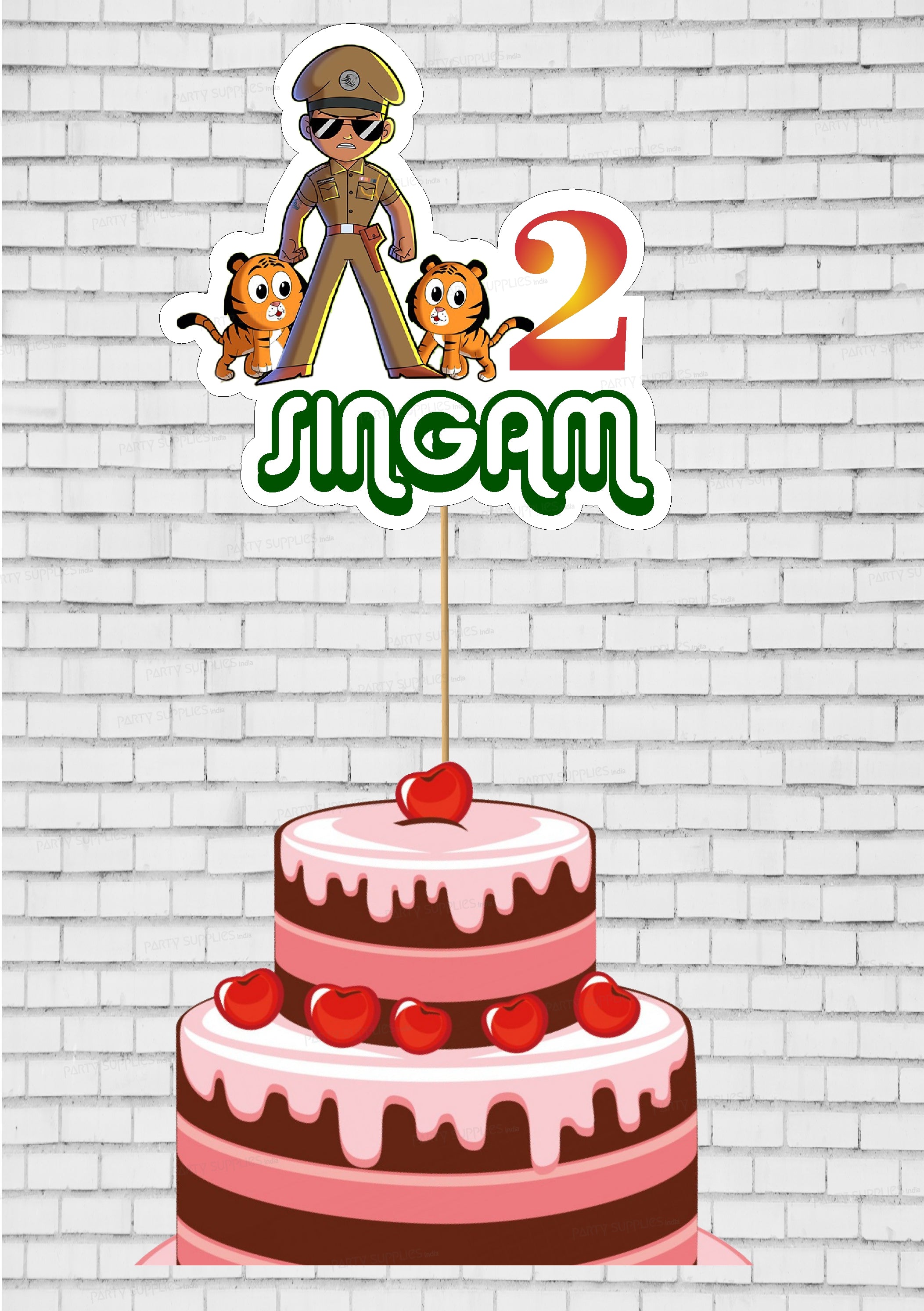 Little Singham Theme Cake Topper